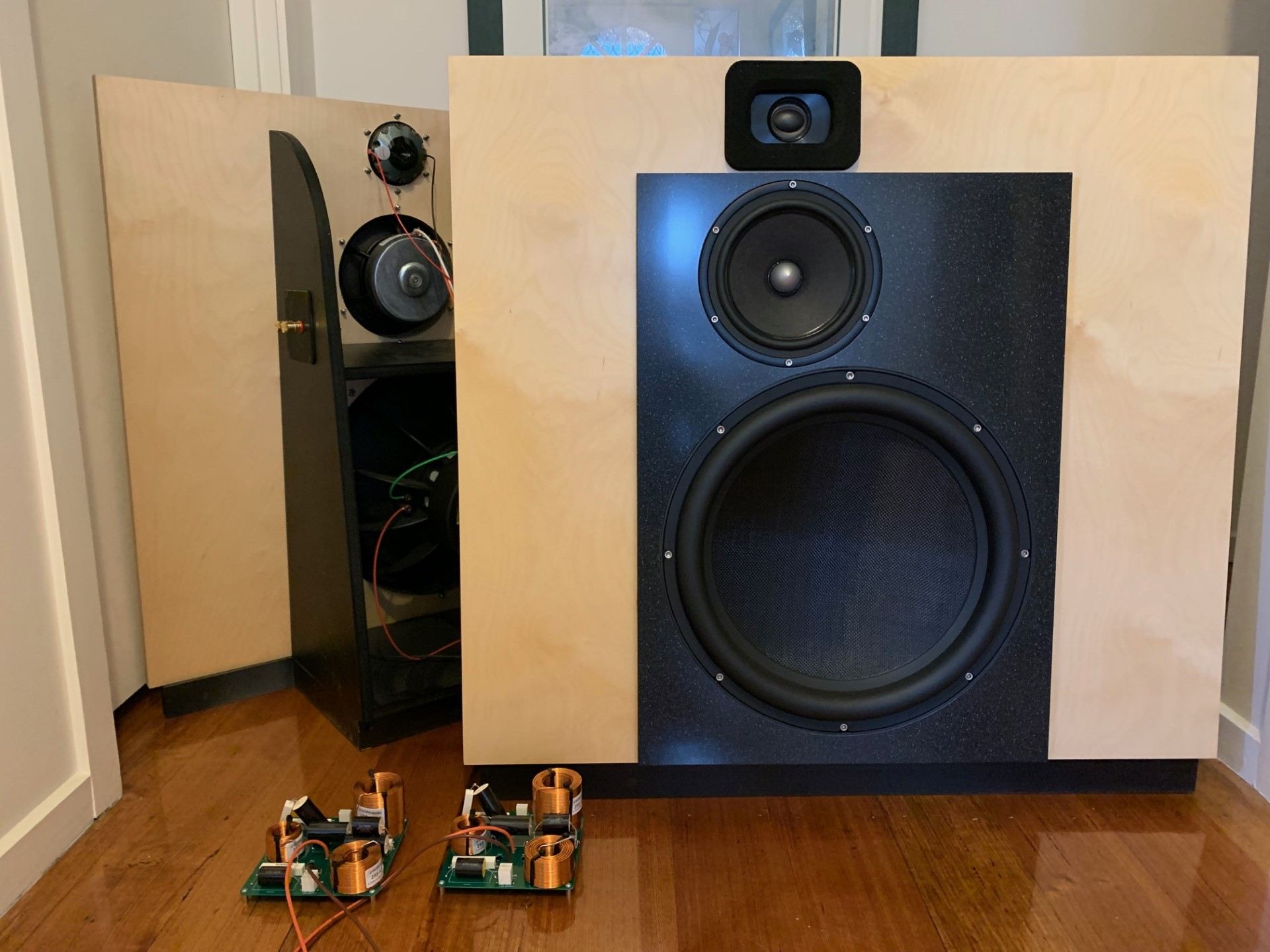 Open baffle project. JA8008, Dayton 18, Eliptocor tweeter. ﻿ Stereo