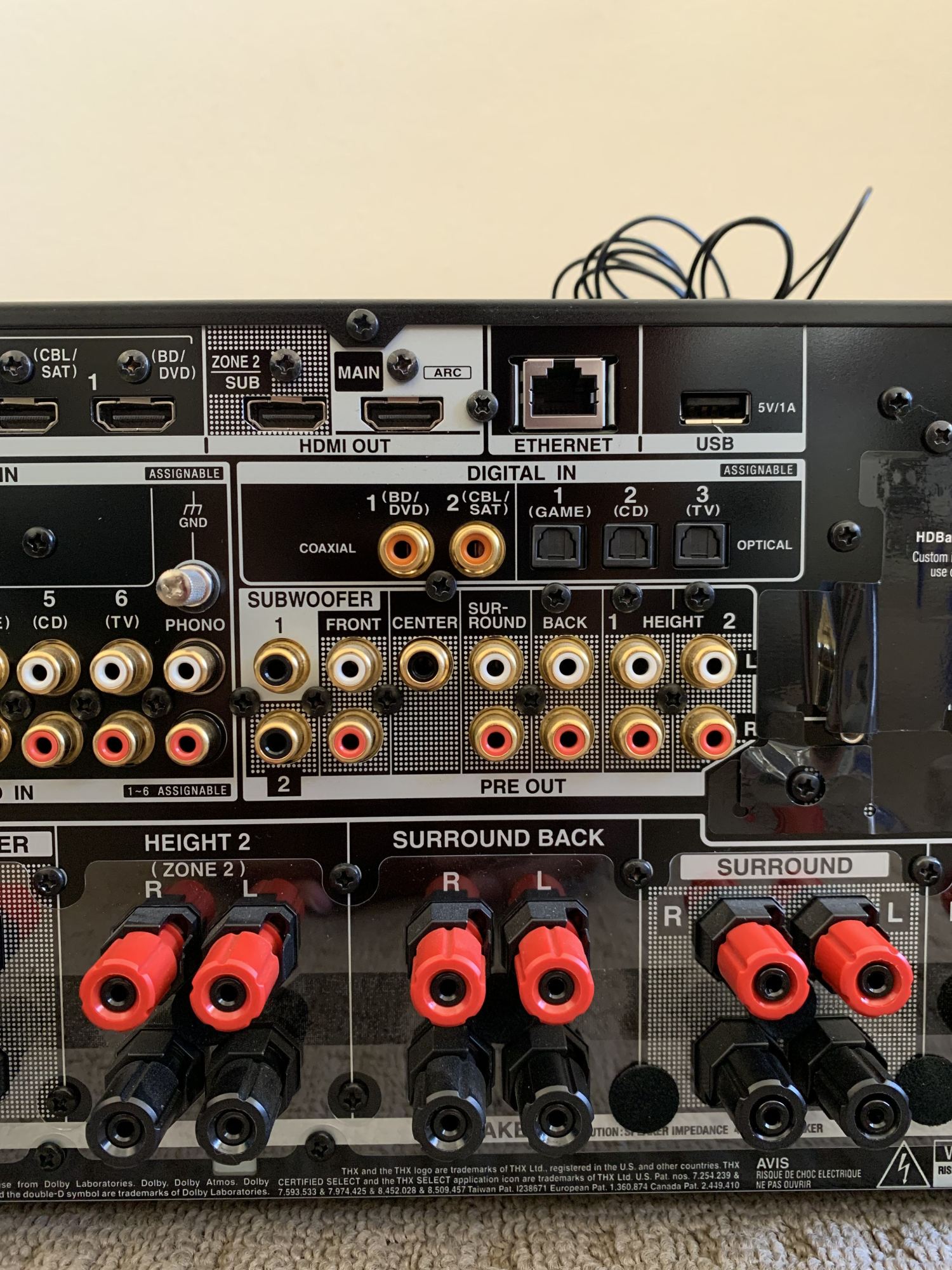 SOLD ELSEWHERE Integra DRX7.1 Av Receiver 9.2 channels with Dolby