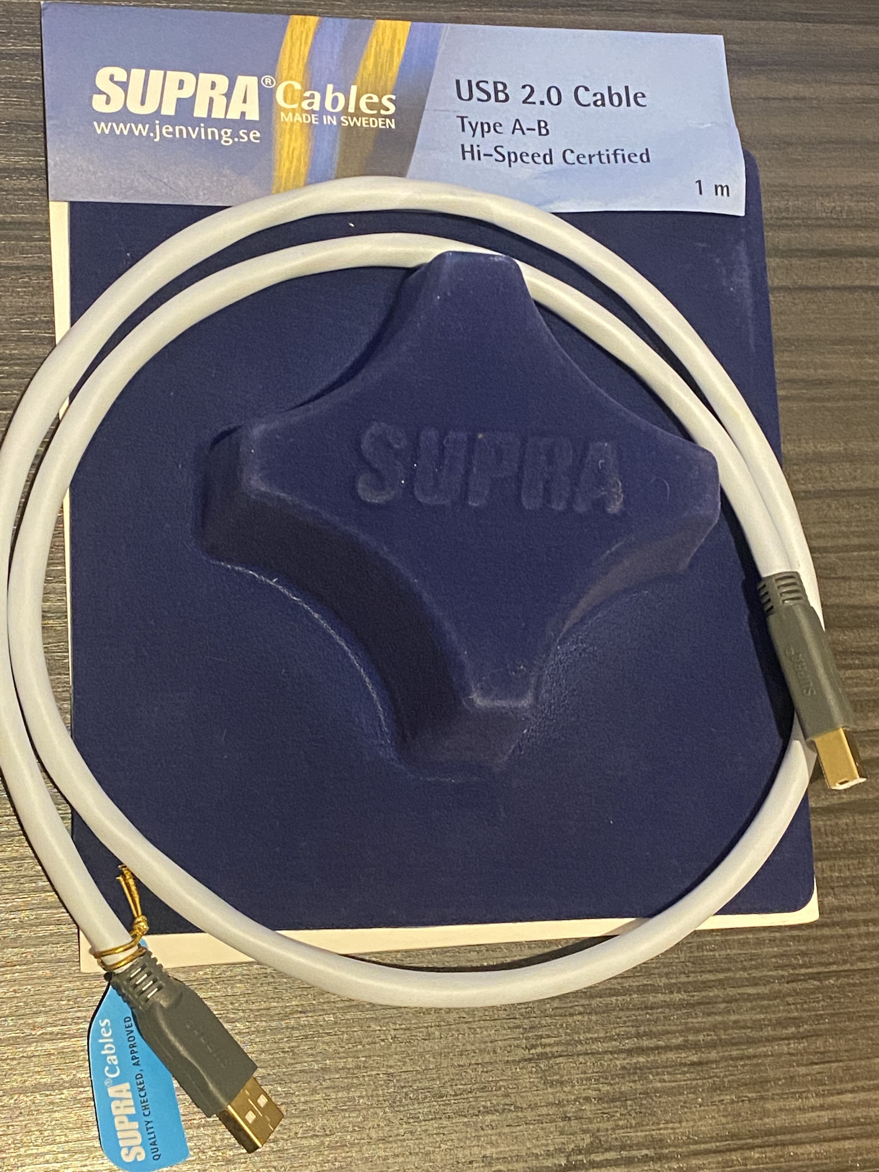 Supra USB Cable made in Sweden (1m) ﻿ HiFi and Cinema Cables