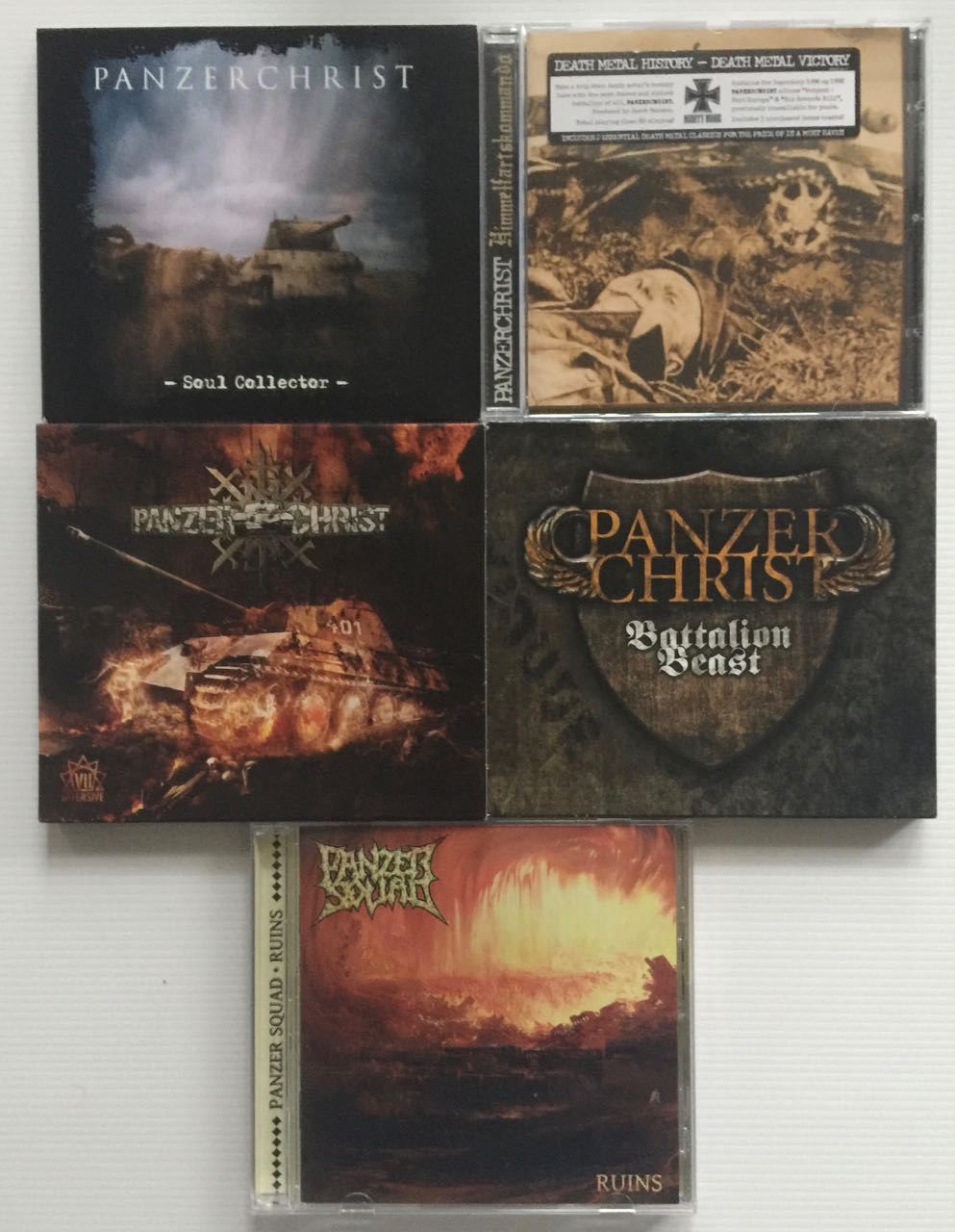 PANZERCHRIST & PANZER SQUAD Lot Of 5 CD'S