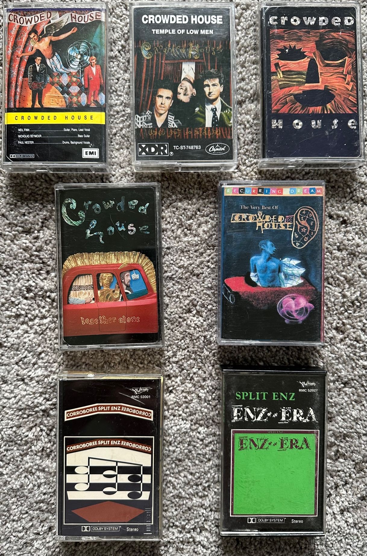 Crowded House and Split Enz Cassettes Qty 7
