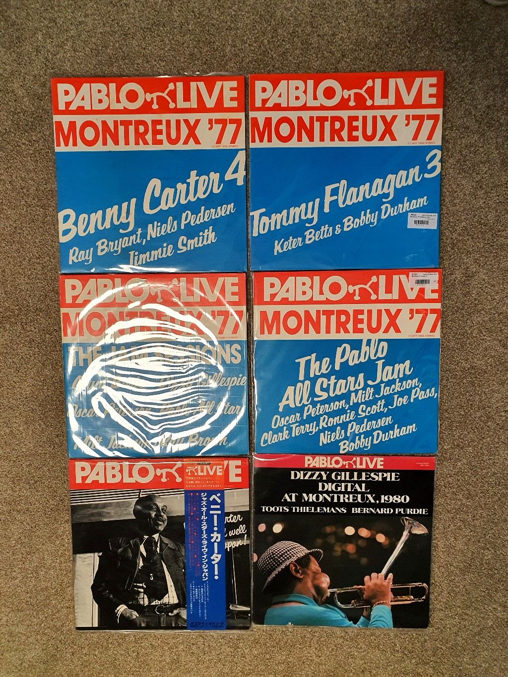 Pablo Live Jazz 6 titles Lp Lot