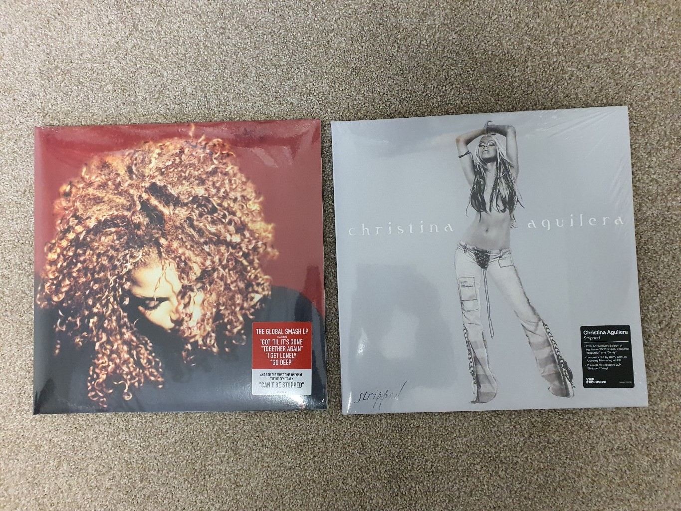 Janet Jackson & Christina aguilera 2 Titles Lps