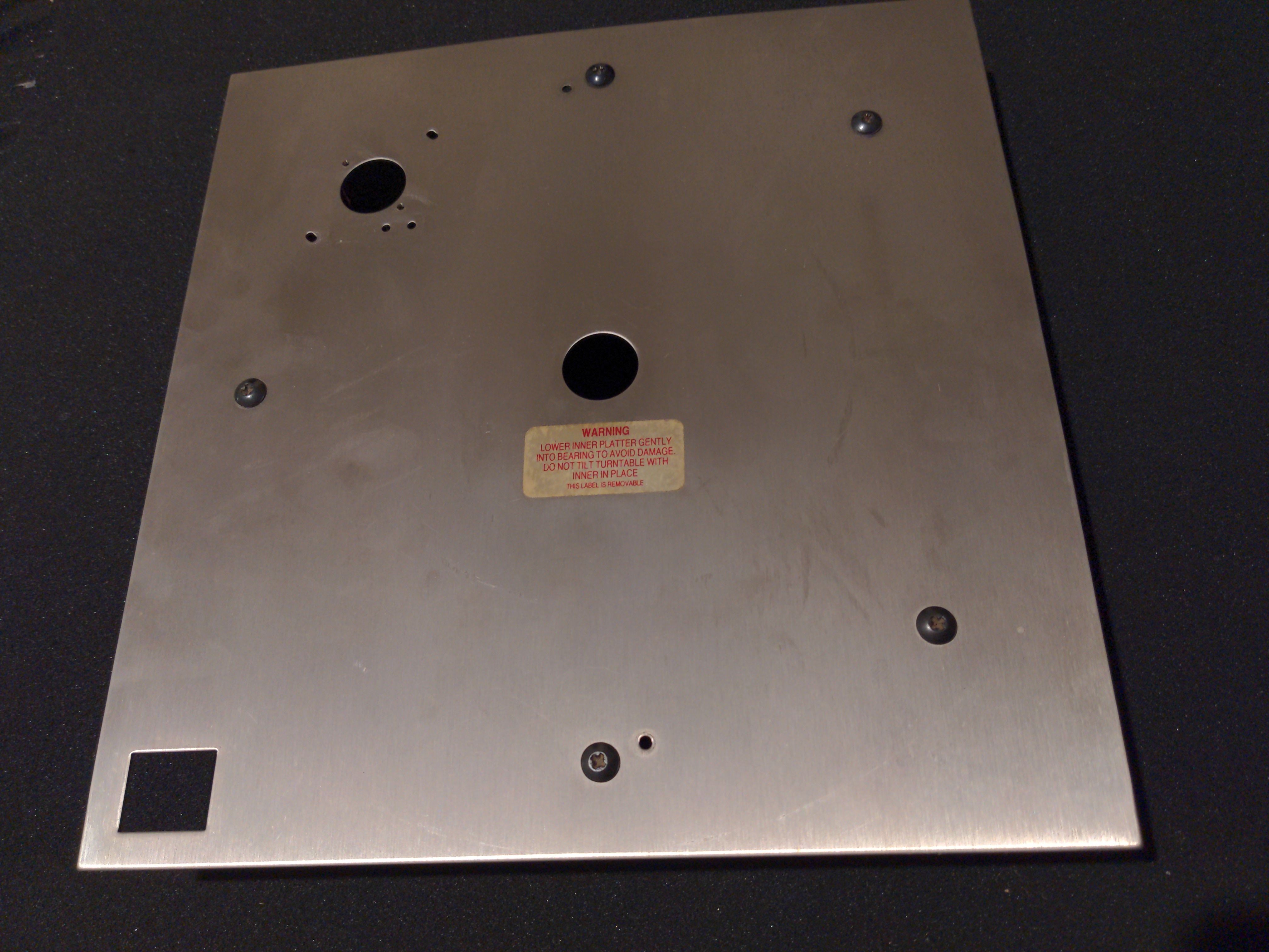 Linn LP12 later spec top plate with extra mount near motor ﻿ HiFi and