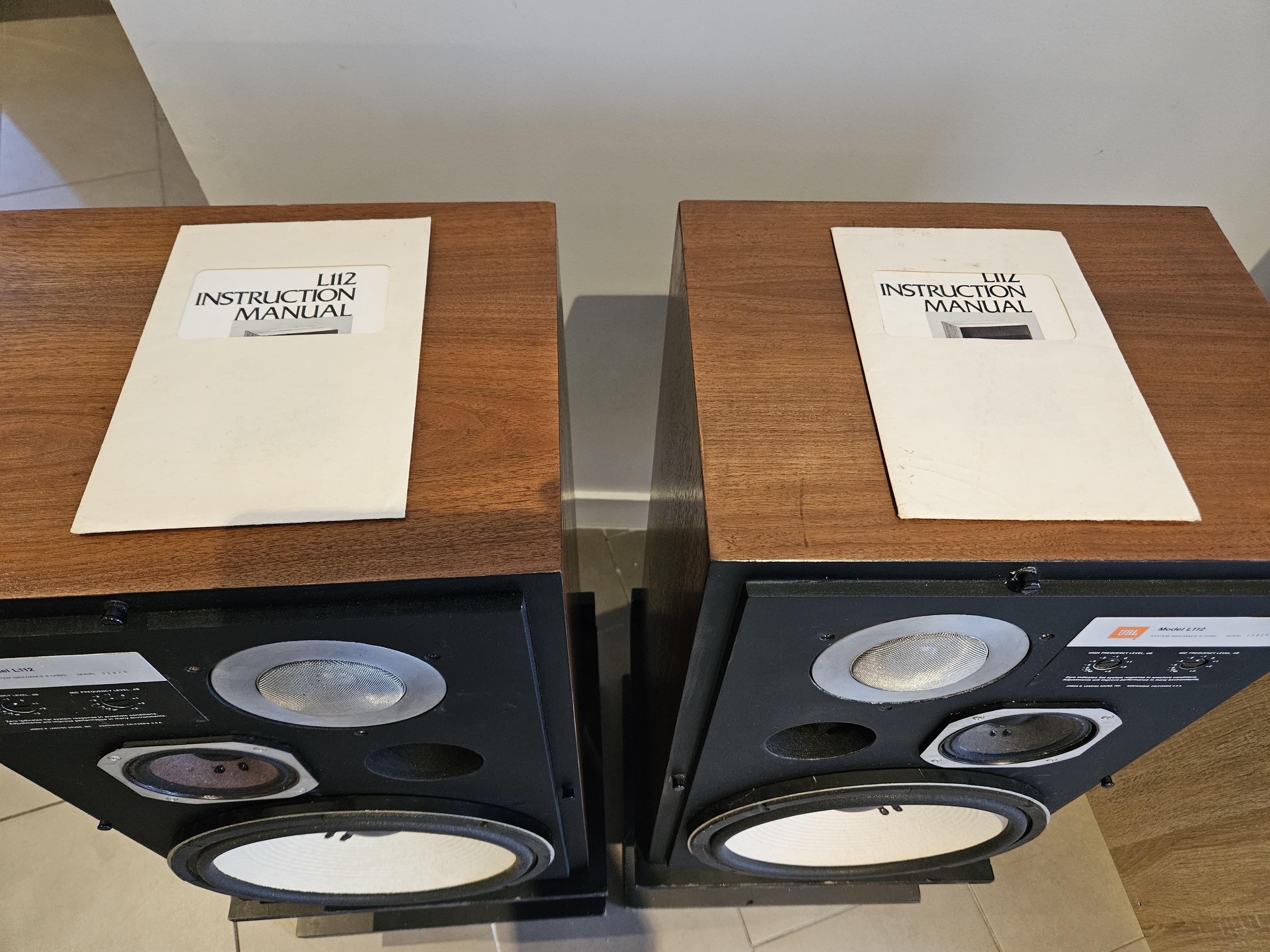 Jbl L112 speakers with original manuals ﻿ Stereo, Home Cinema