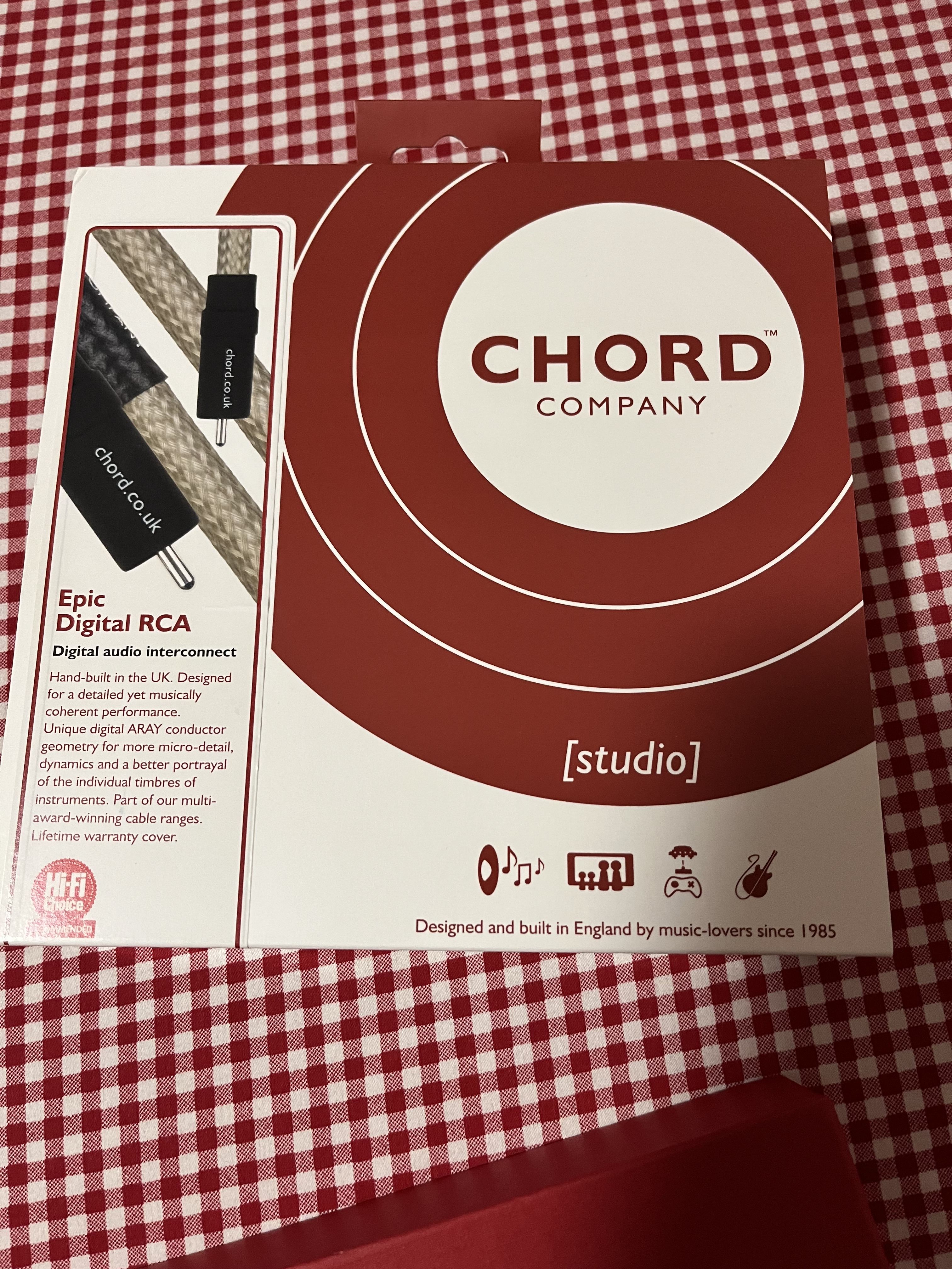 Chord Epic Digital Coax cable ﻿ HiFi and Cinema Cables & Accessories