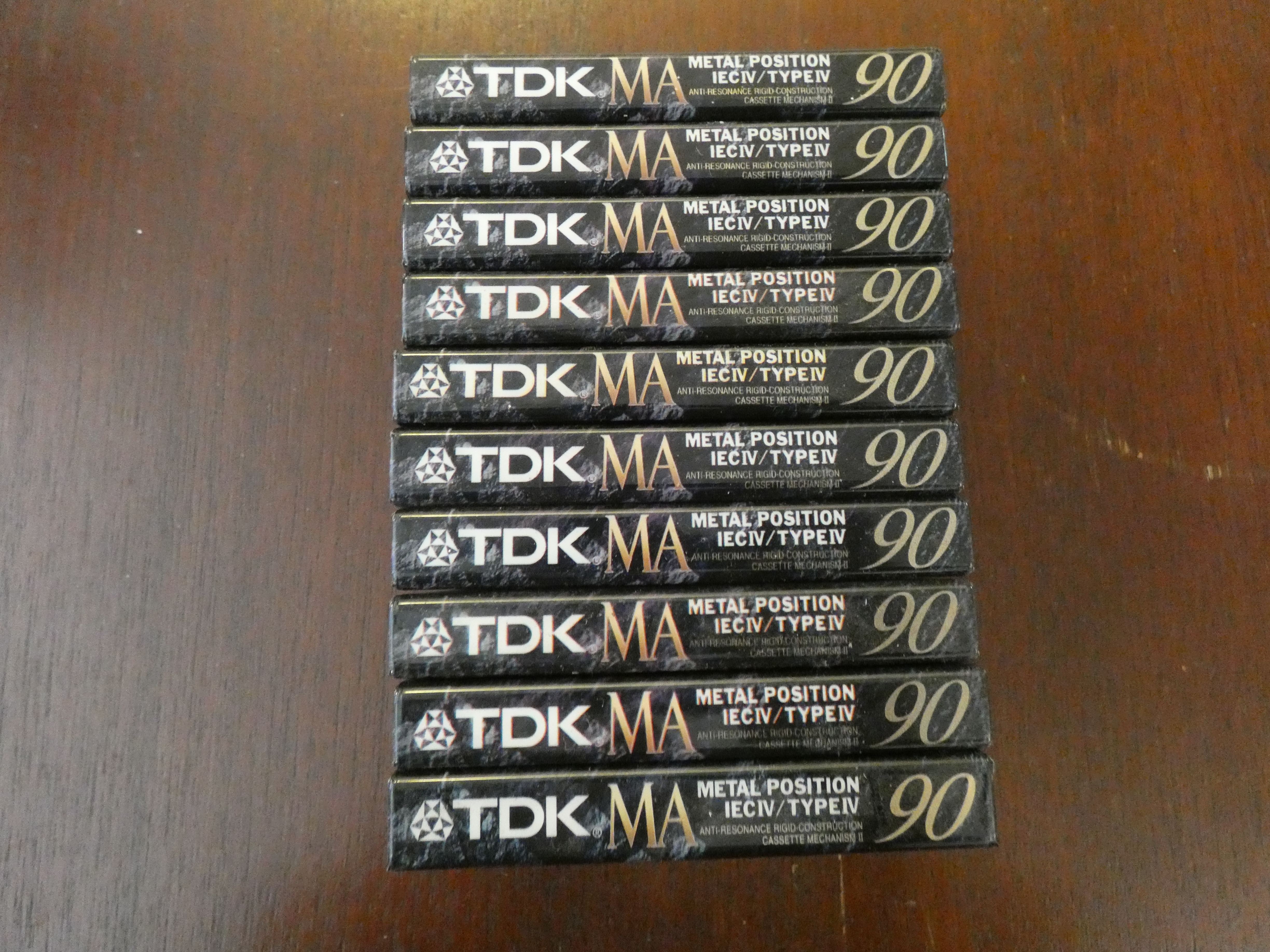10 x TDK MA90 Cassettes, NOS, in wrappers