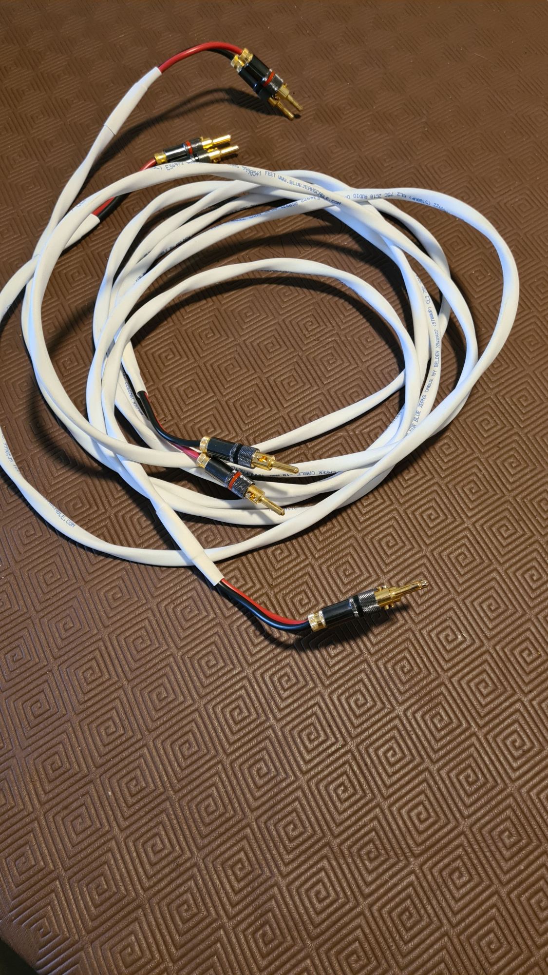 Blue Jeans Speaker cable 2 x 2.5 metres ﻿ HiFi and Cinema Cables