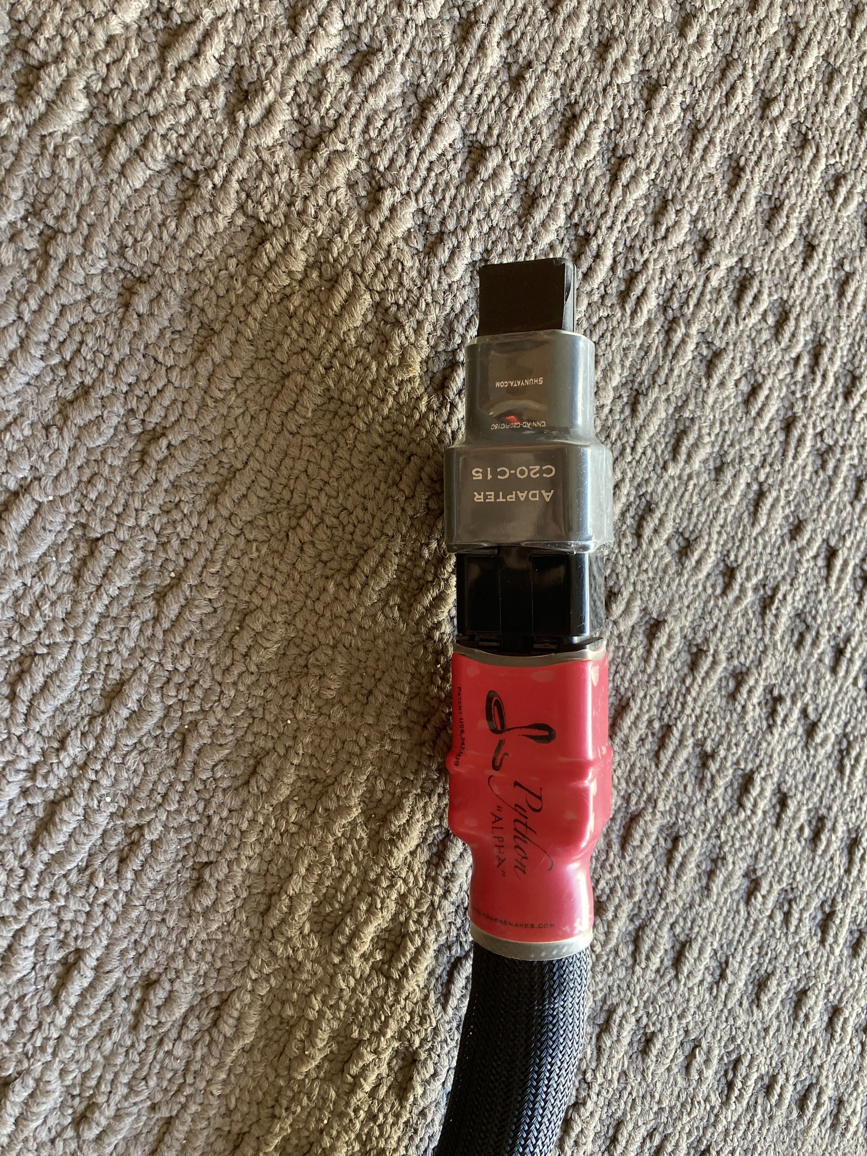 SHUNYATA, PYTHON ALPHA, POWER CABLE USA PLUG