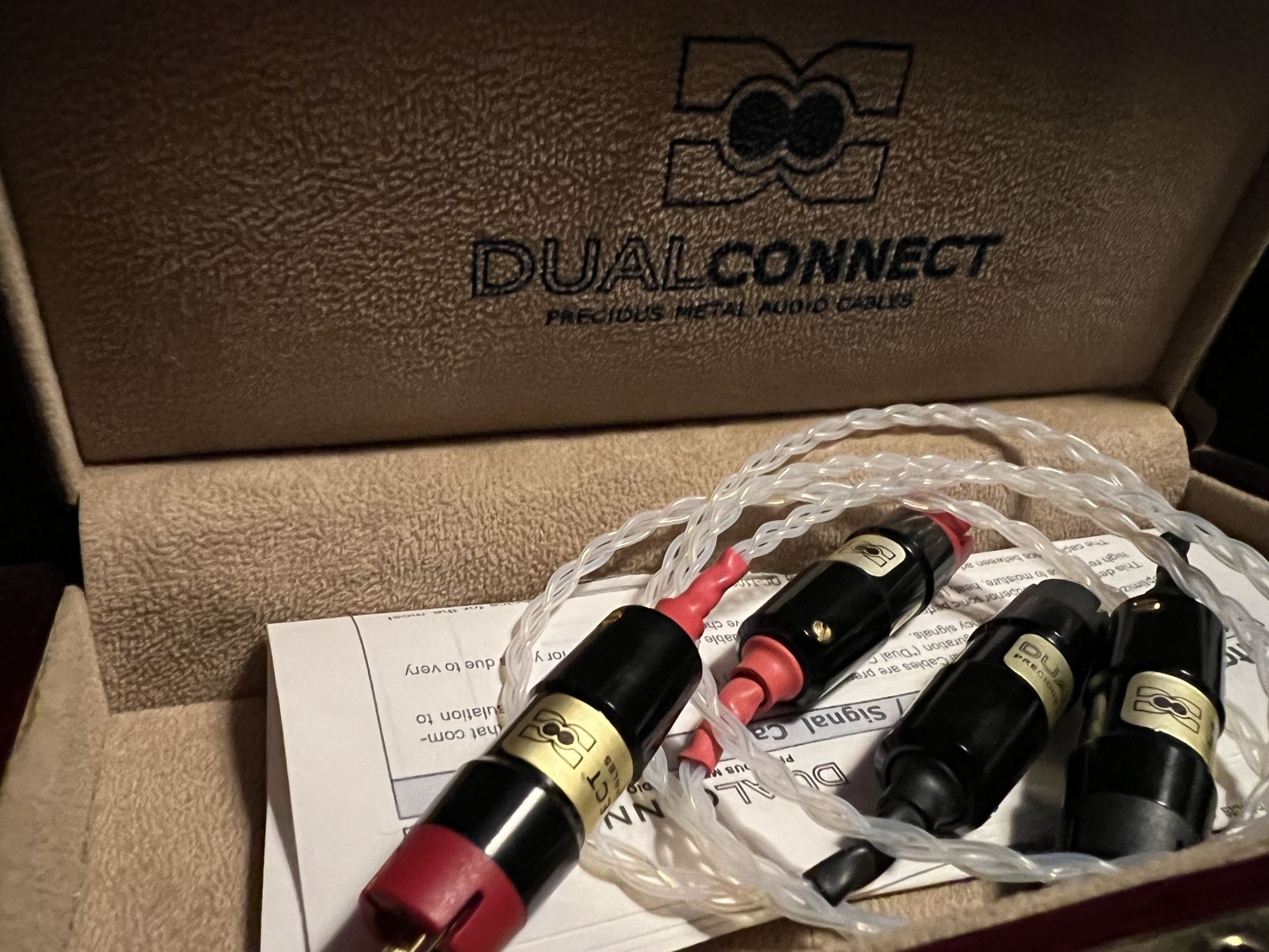 My Dual Connect Solid Gold Interconnects 55cm main.JPG