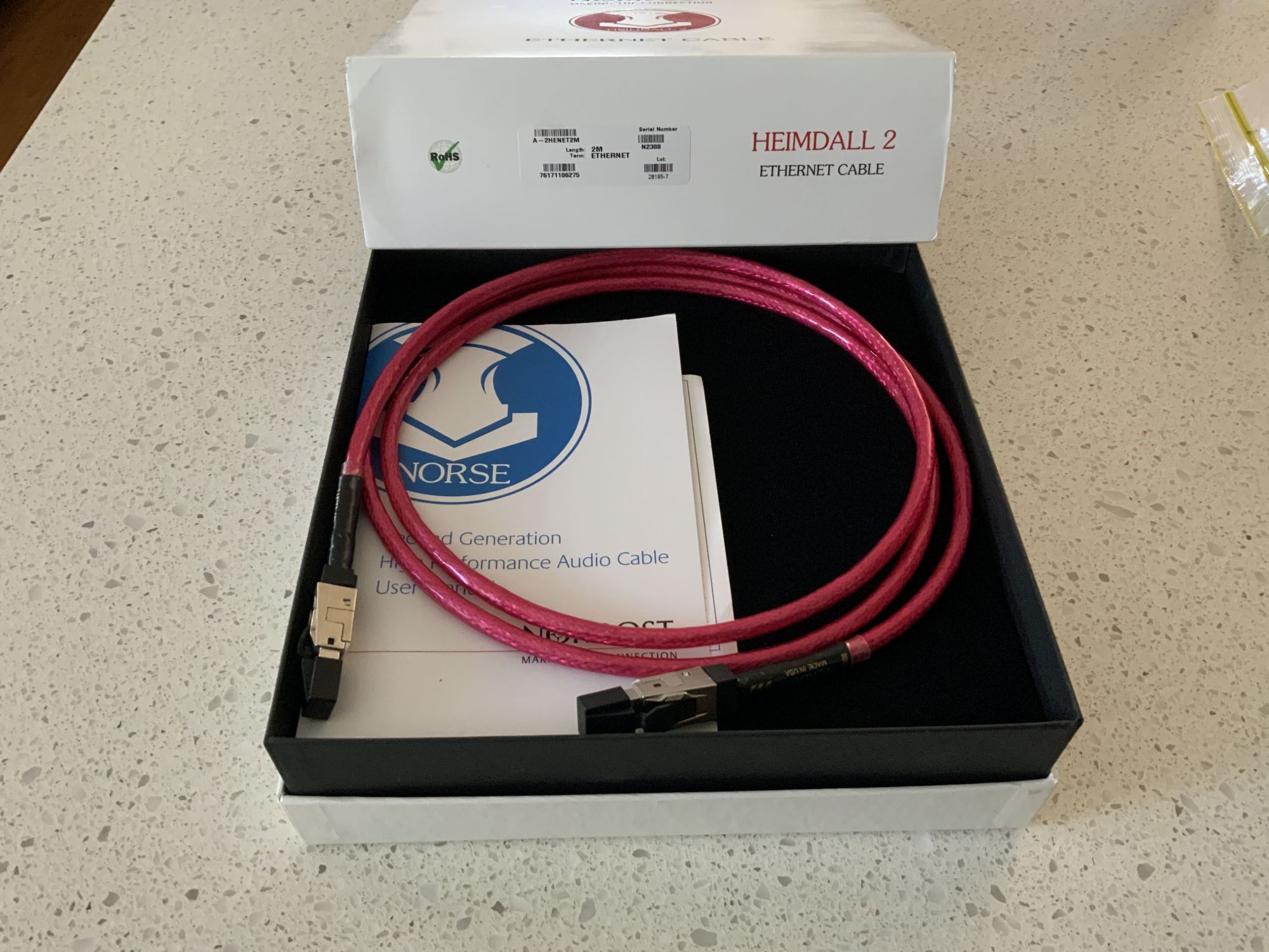 Nordost Heimdall 2 cable 2m (RRP 1469) ﻿ HiFi and Cinema