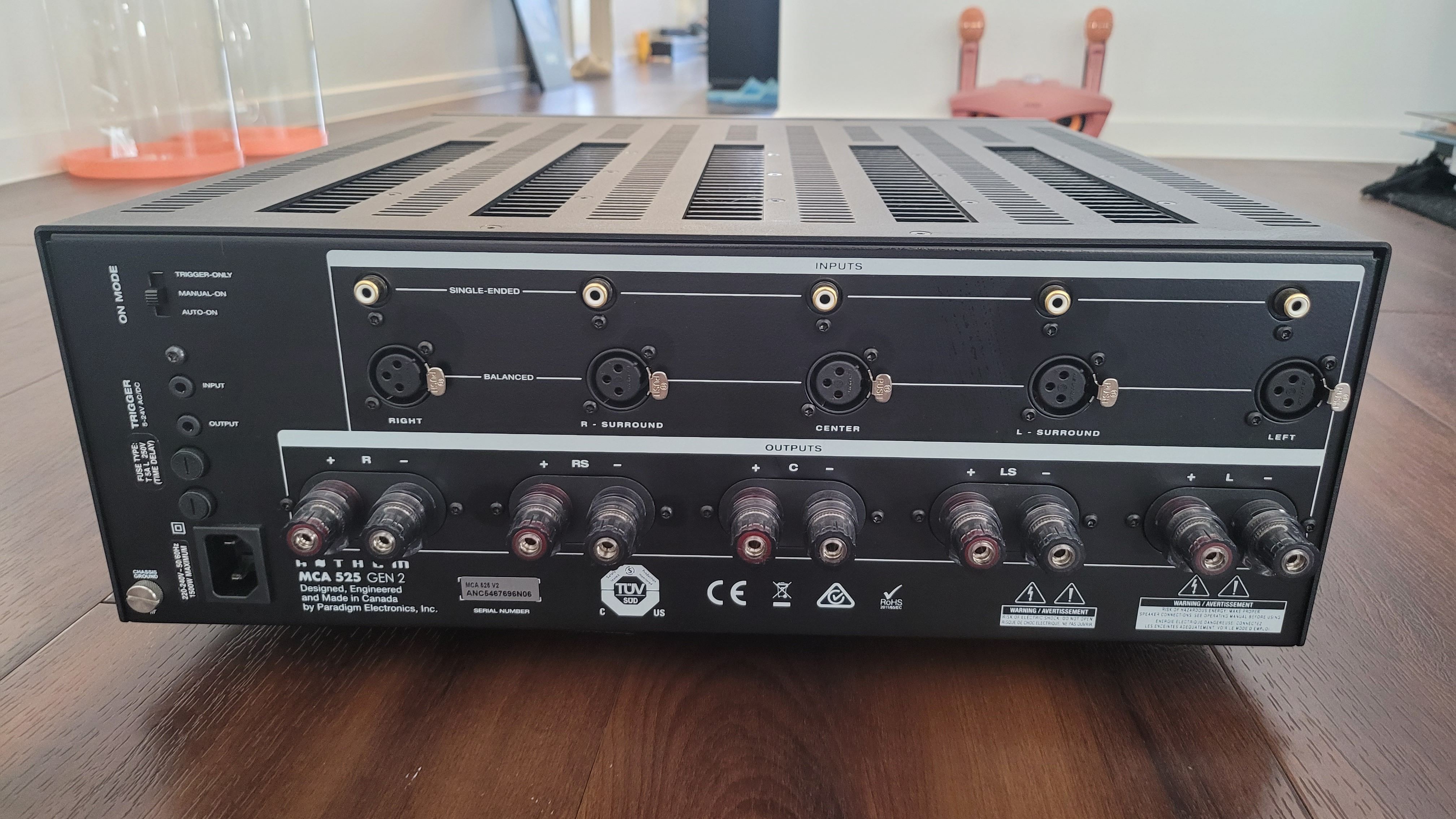 Anthem MCA 525 Gen2 5Ch Power Amplifier 5x 225W Black ﻿ Stereo, Home