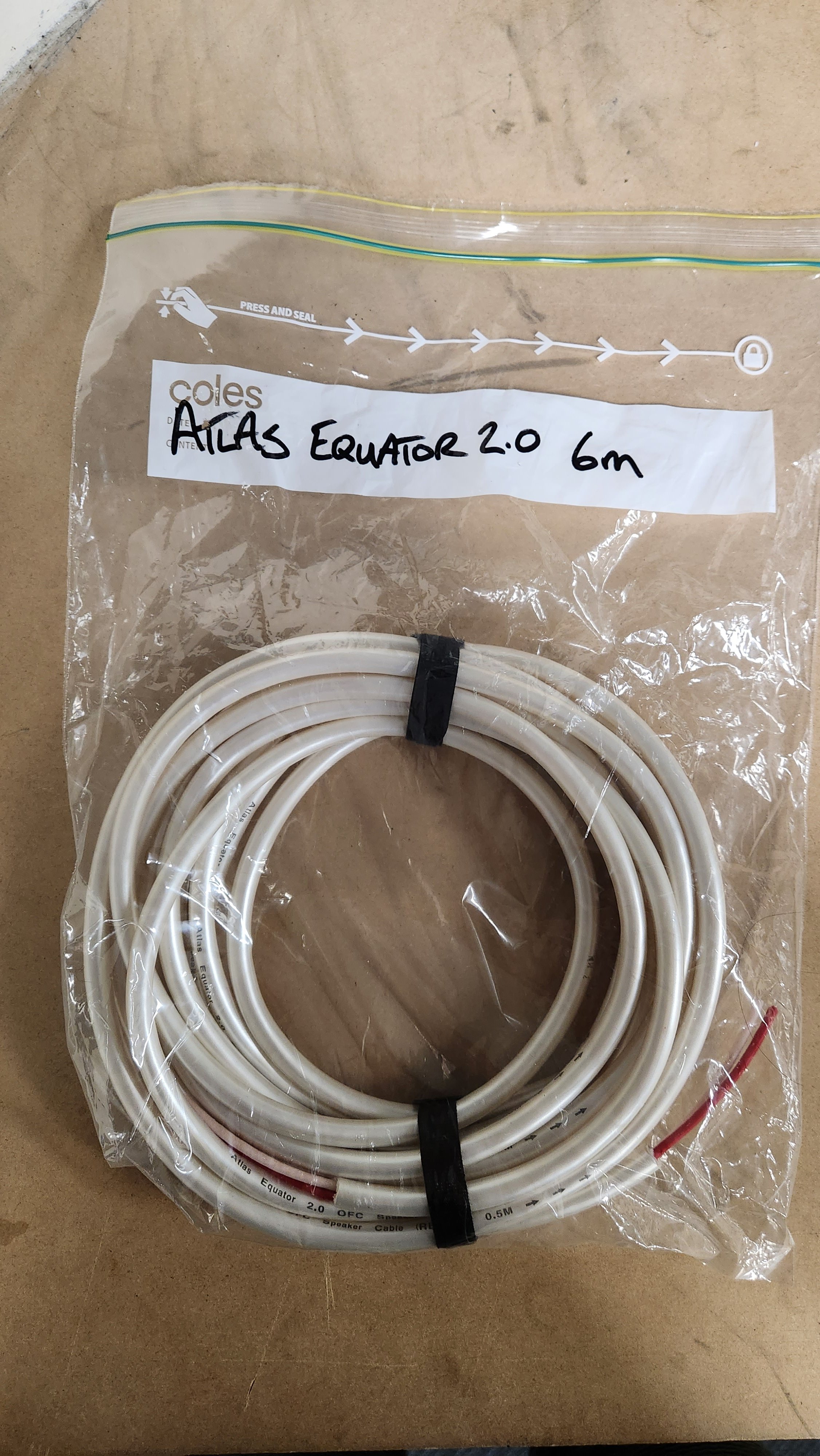 ATLAS 3m Equator 2.0 Speaker Cable Set w choice of plugs