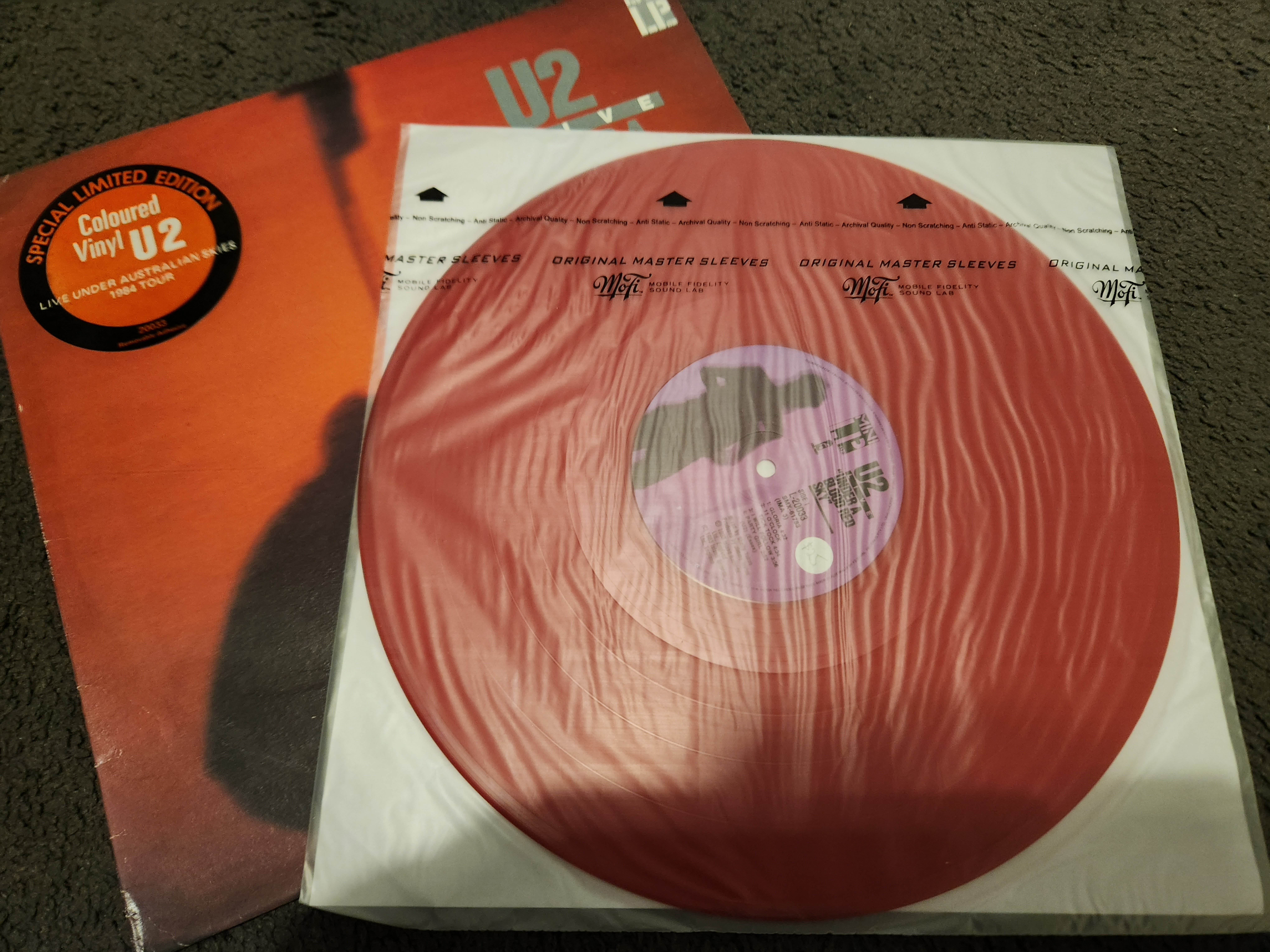 FS: U2 - UNDER A BLOOD RED SKY - AUS PRESS ON RED VINYL