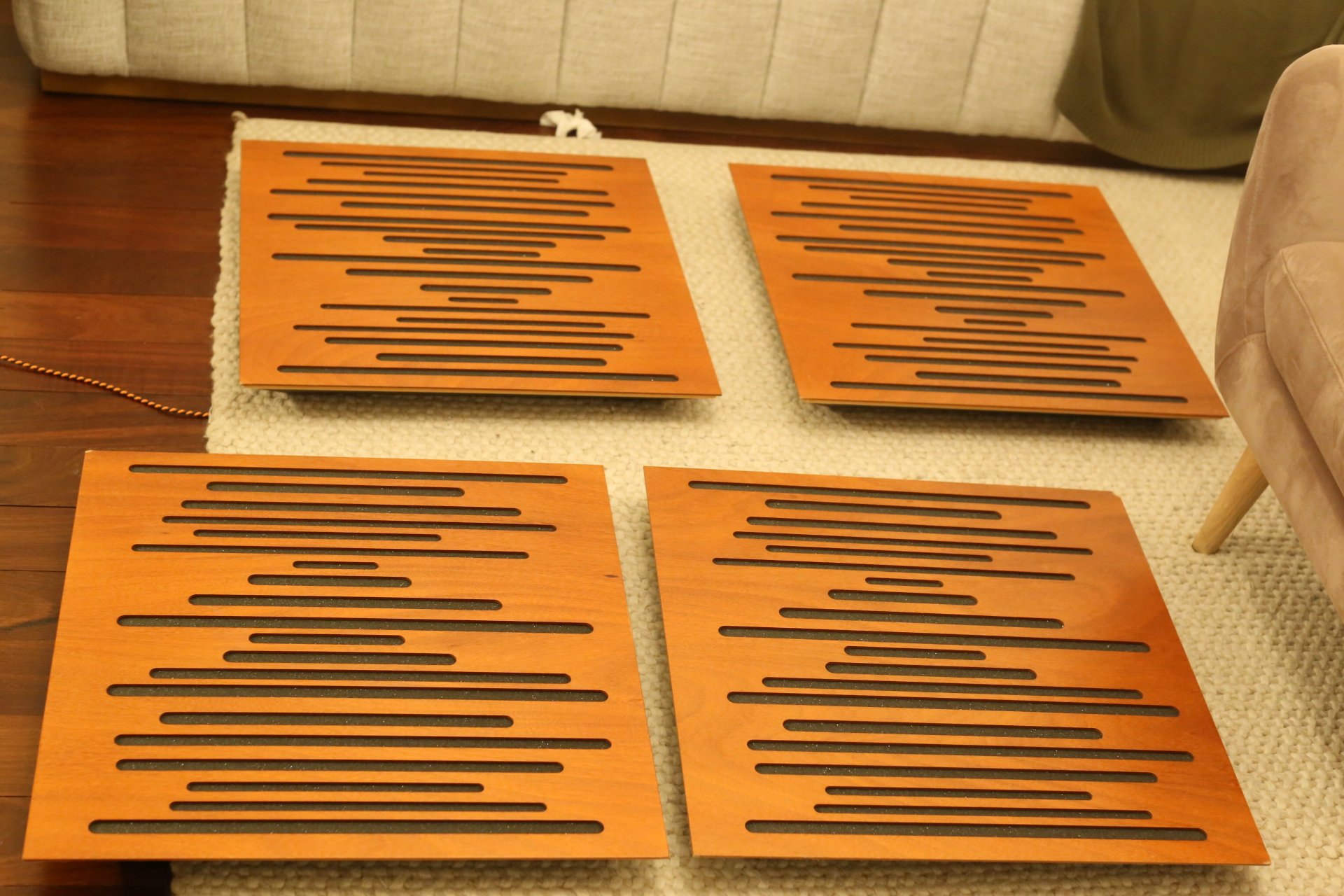 Vicoustic Wavewood Acoustic Panels x 4, Cherry