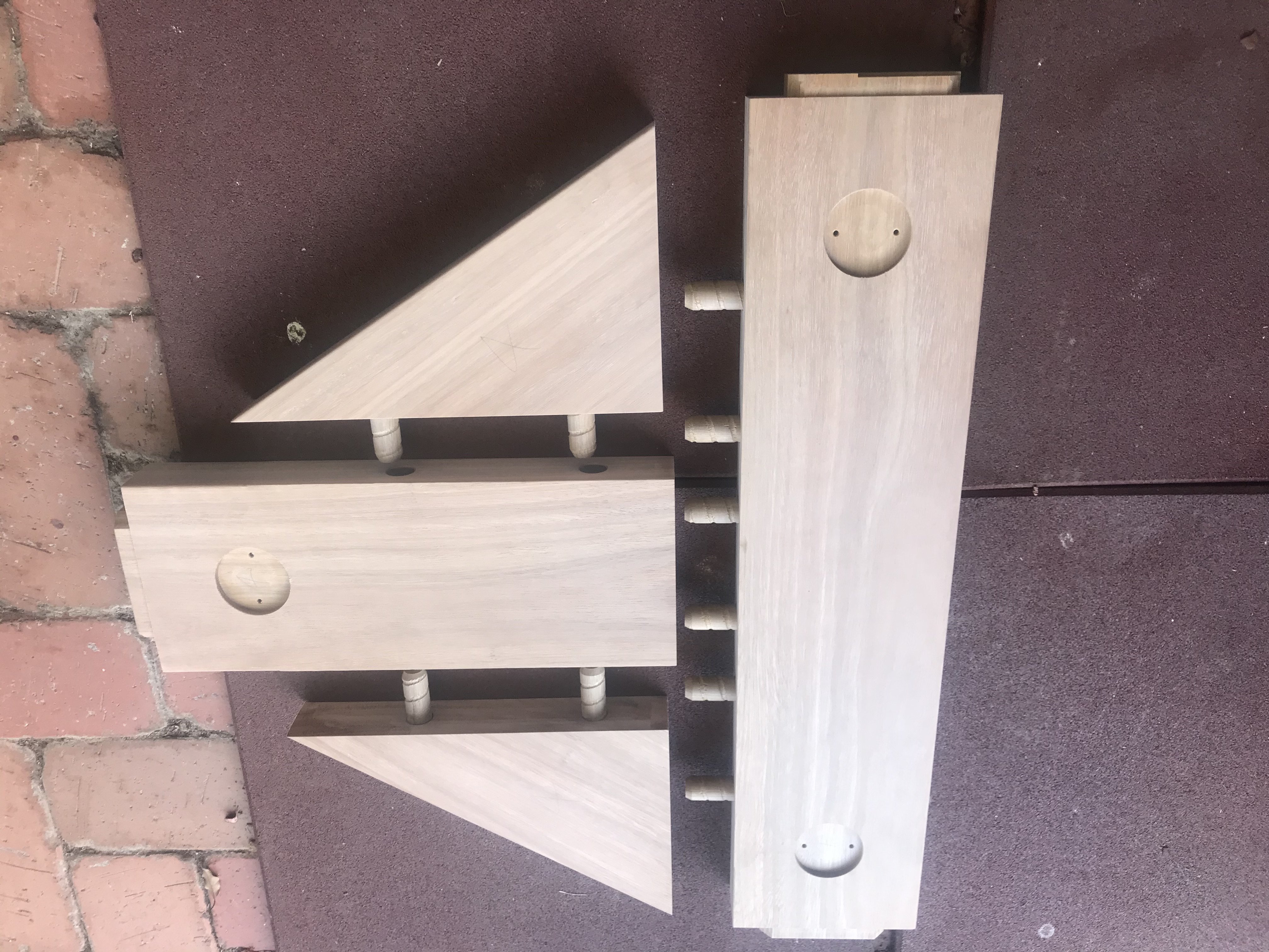 Spotted Gum Hi Fi Rack and matching monos , granite shelves - Hi-Fi and ...
