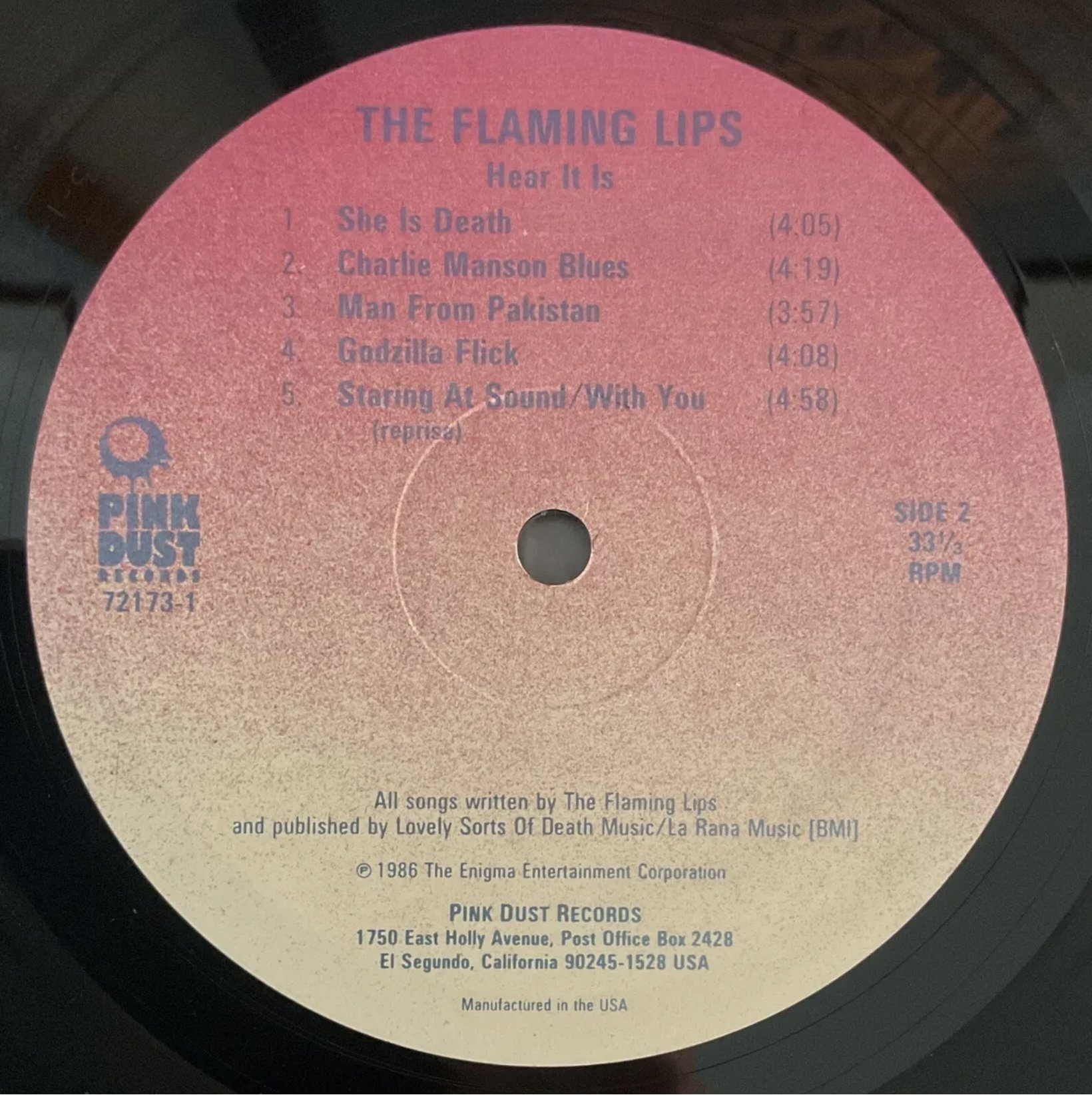 The Flaming Lips “Hear It Is” 1986 Vinyl LP US Pressing