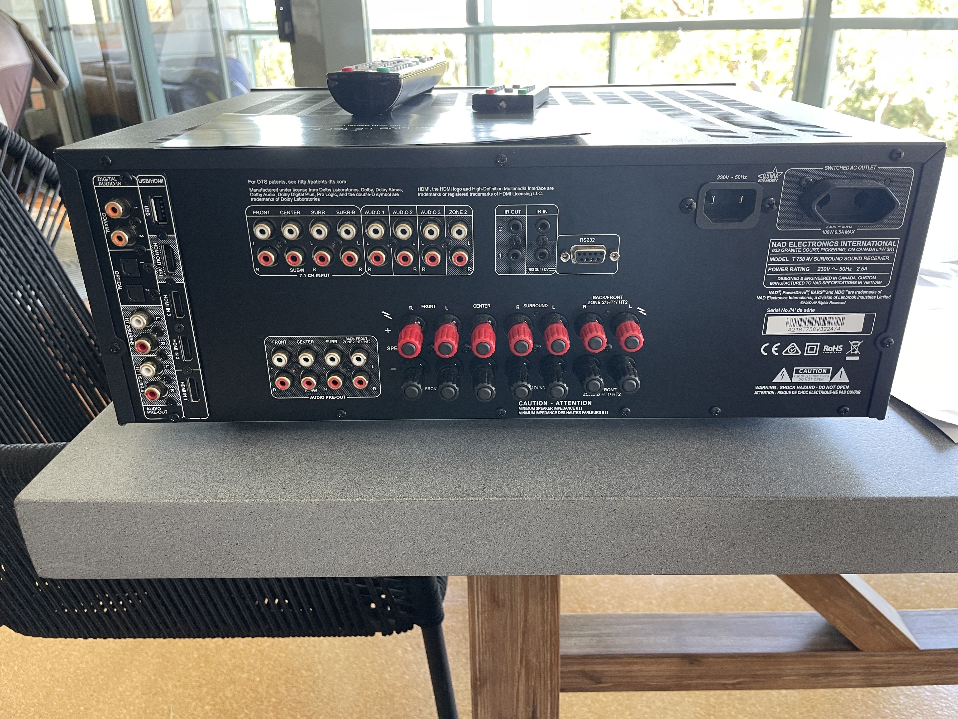 NAD T758 V3i AV Receiver with Dirac Live