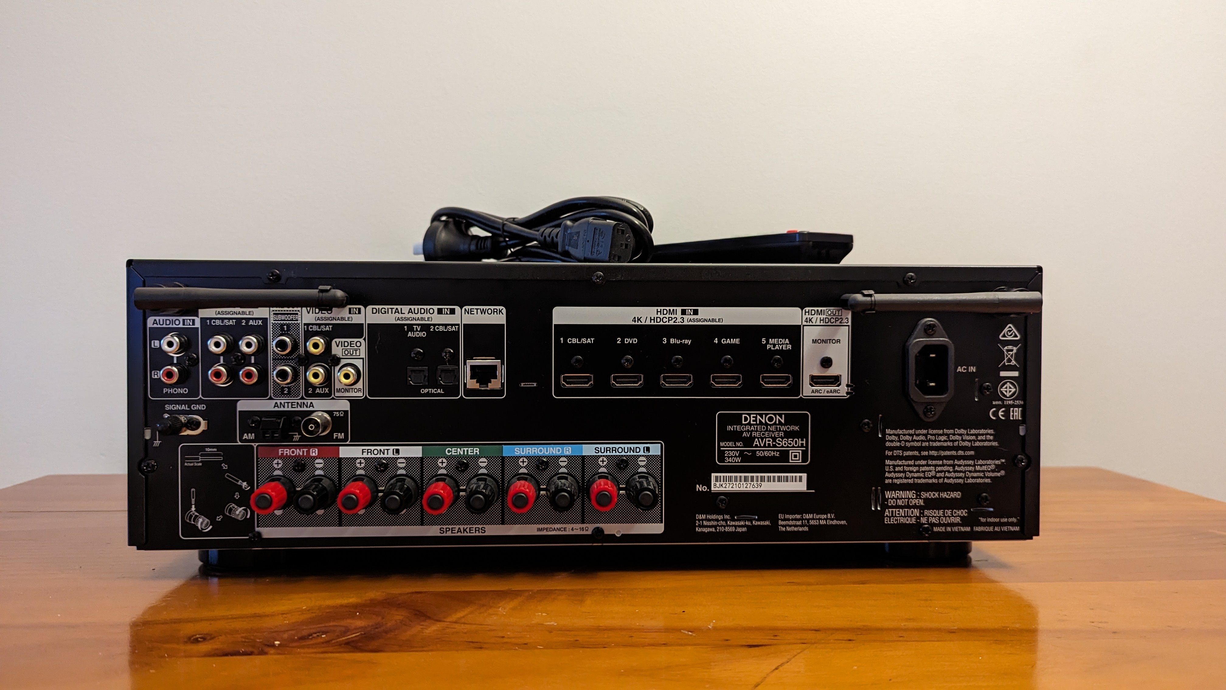 Denon AVR-S650H 5.2ch AV Receiver with HEOS