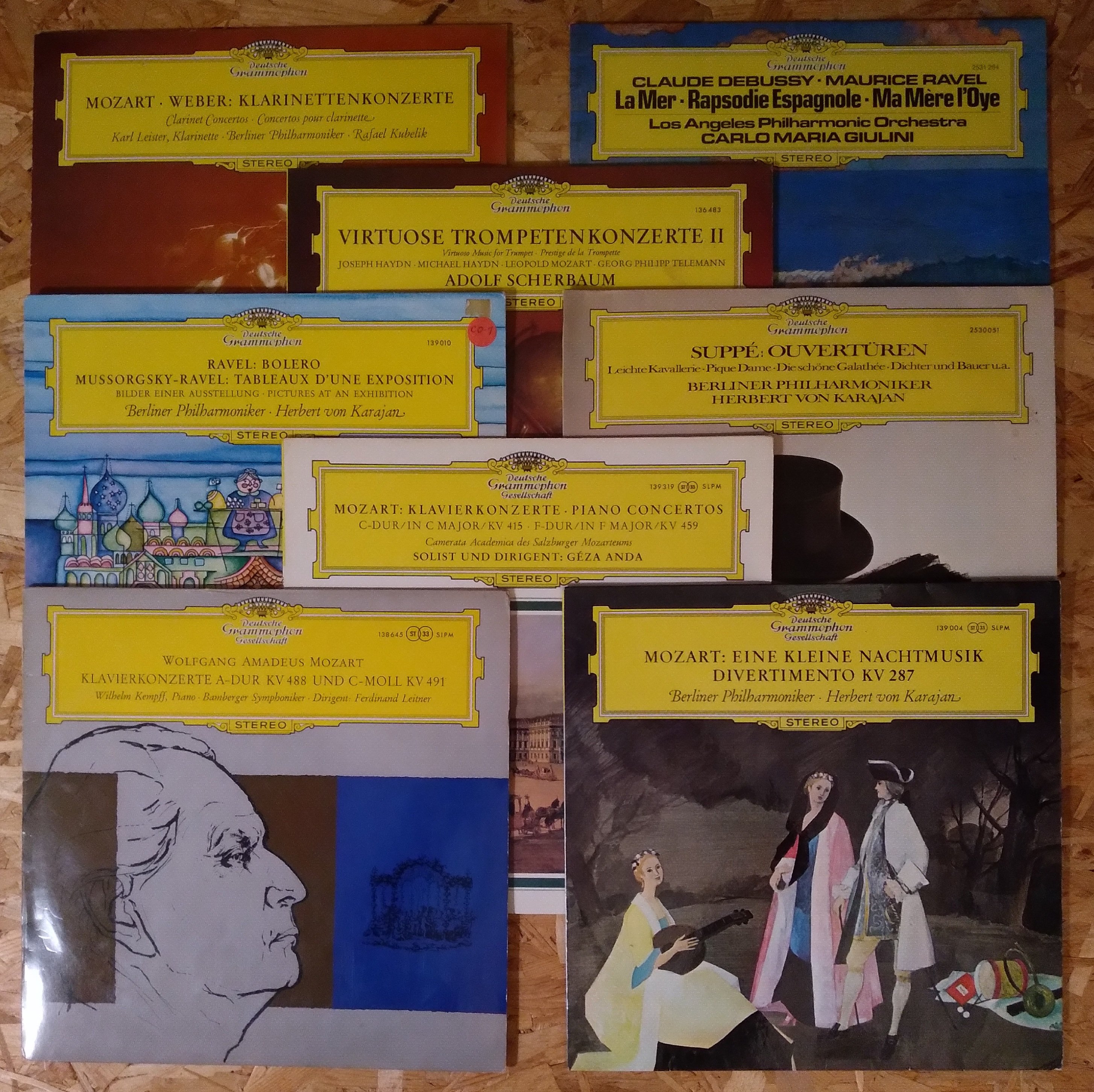 16 Deutsch Grammophon Classical vinyl record LP bundle