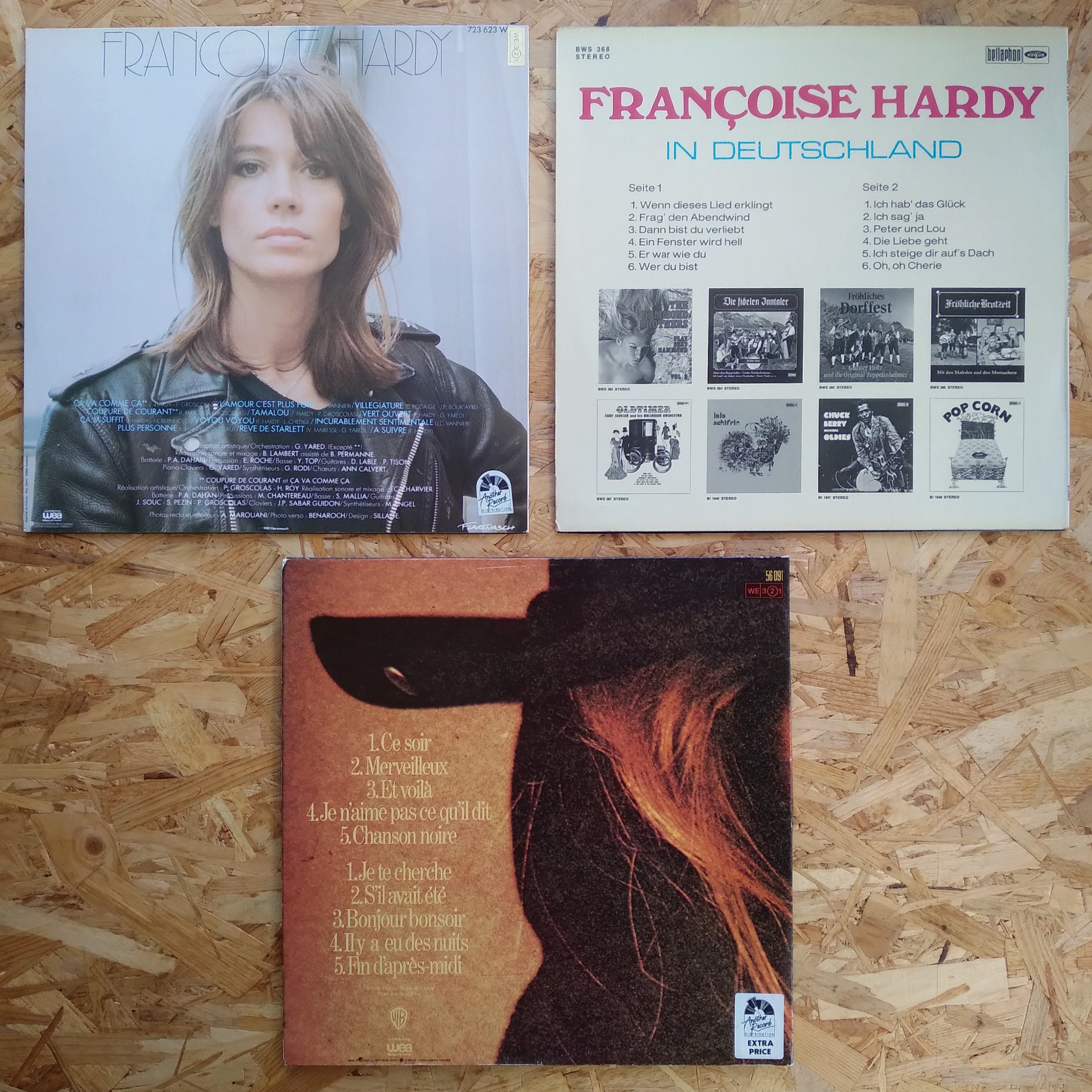 Françoise Hardy 3 LP Vinyl Records French Rock Pop