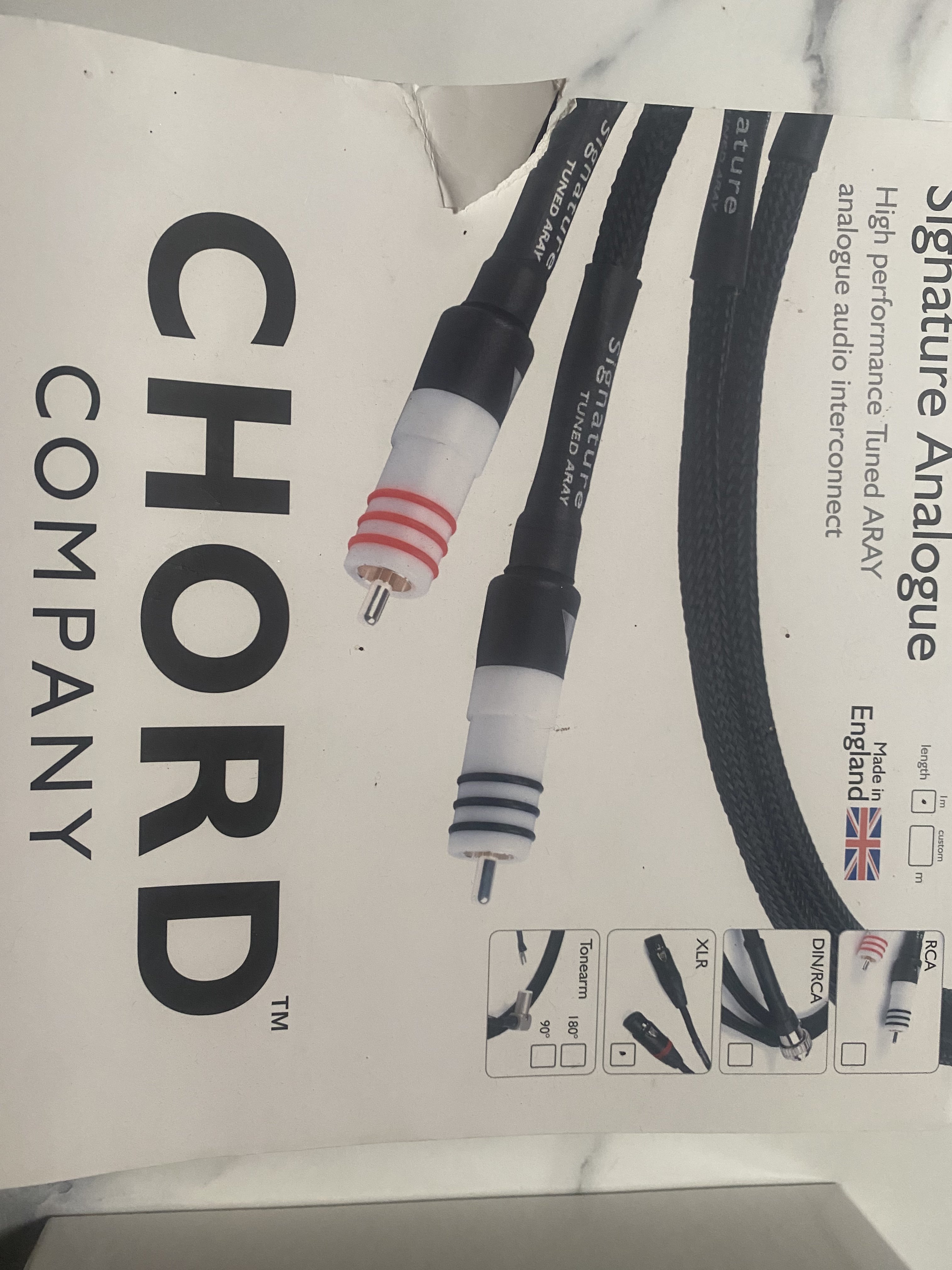 Chord XLR High Performance Tuned ARAY interconnects
