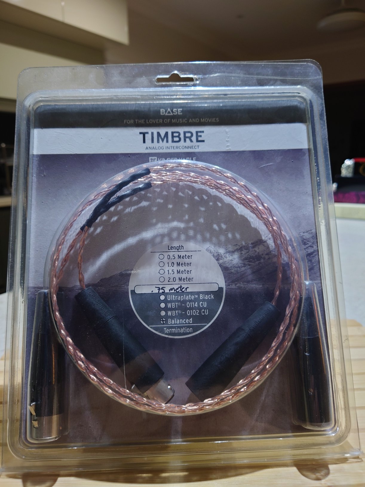 Kimber Kable Base Series Timber Balanced Interconnect 0.75M