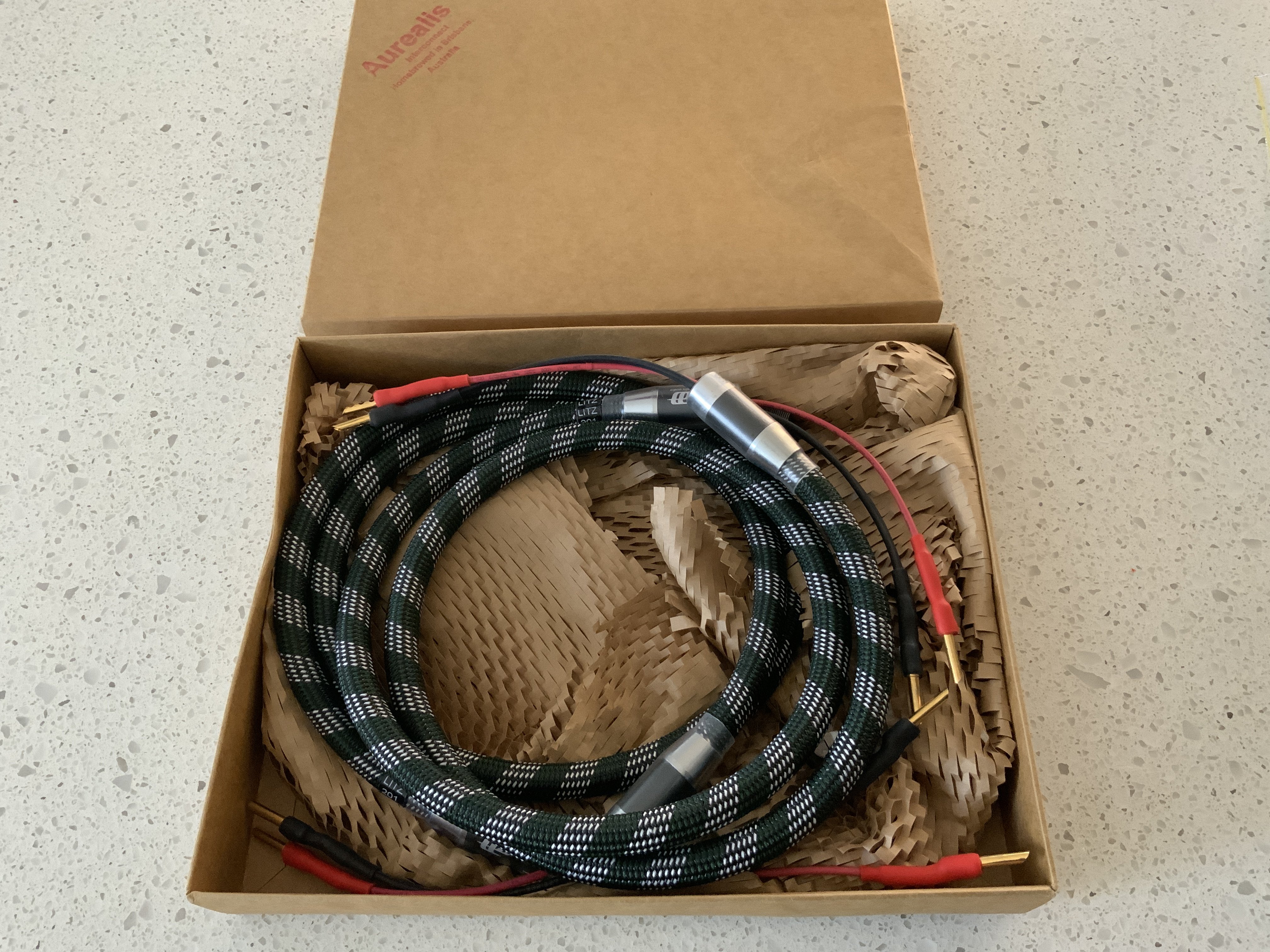 Aurealis Litz 201 Speaker Cable pair 1.5m with Jumpers.