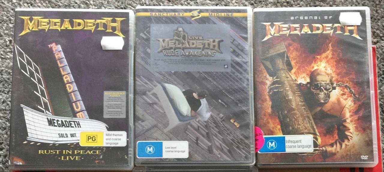 Megadeth DVD's - Lot Of 3