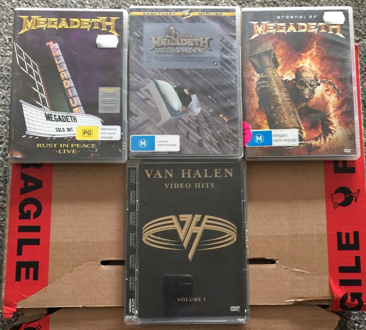 Megadeth & Van Halen - Lot Of 4 DVD's
