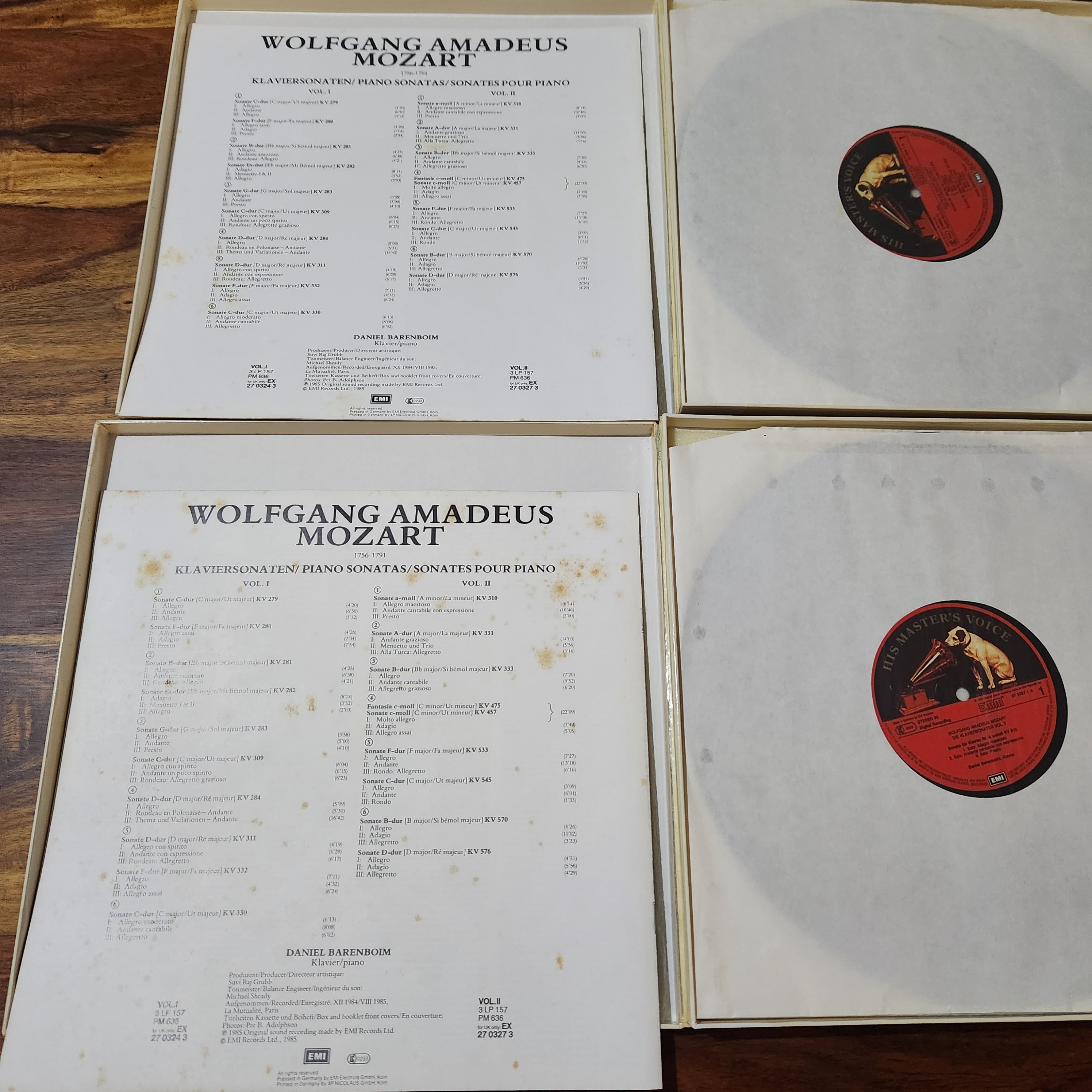 MOZART ○ BARENBOIM/ PIANO SONATAS VOL. 1 & II.