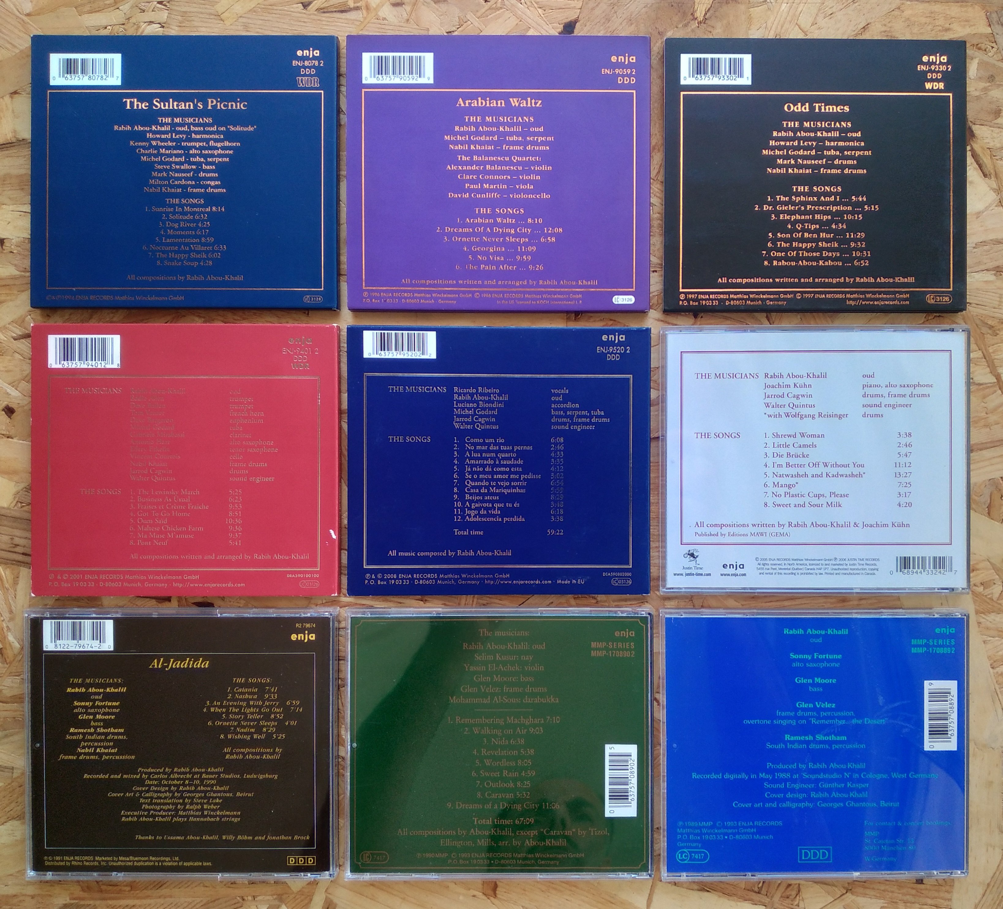 Rabih Abou-Khalil 9 CD Enja Jazz Oud World Music