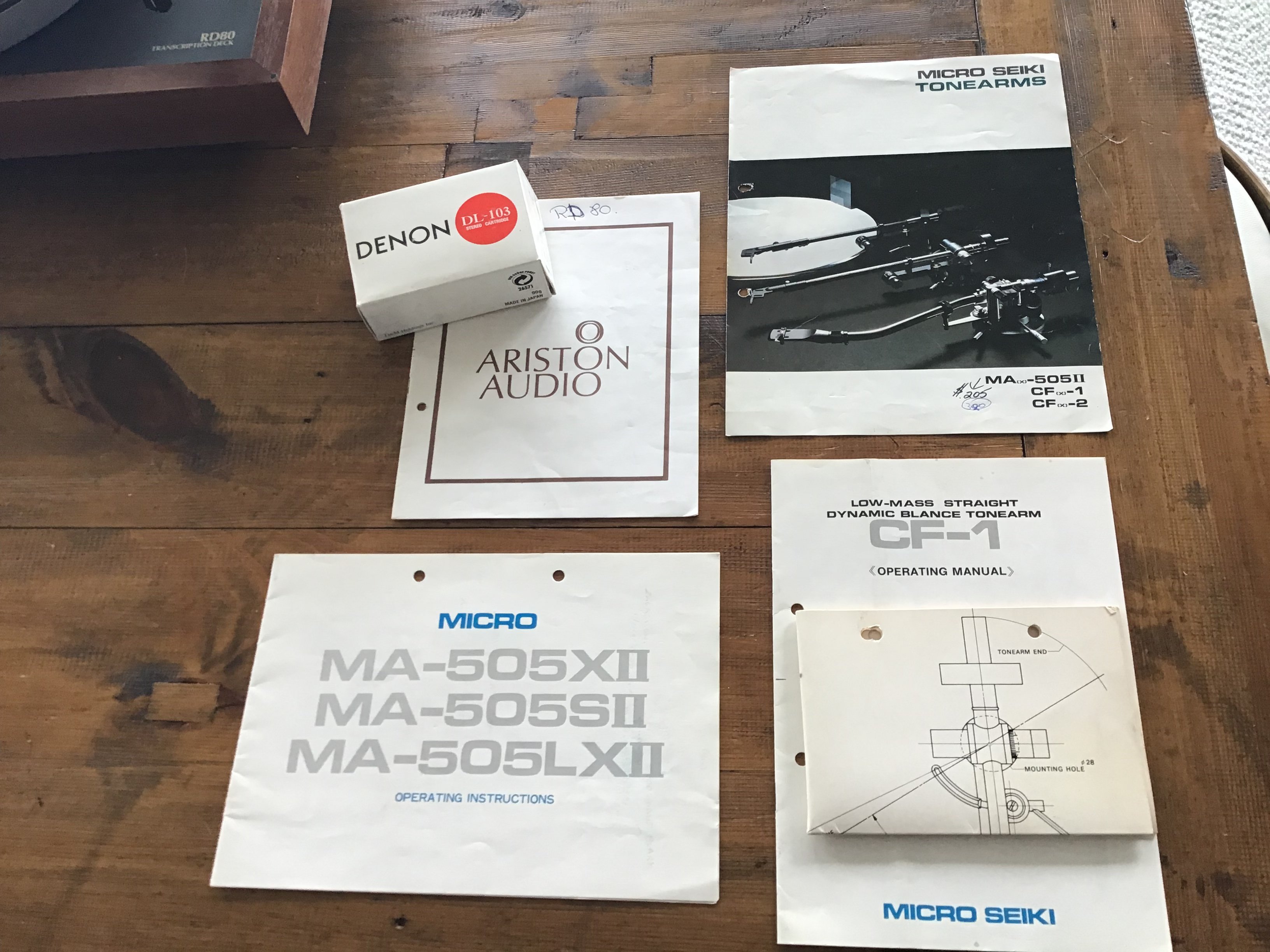 Rd80 SOLD ELSEWHERE: Ariston Audio RD80 Transcription Deck, Micro Seiki ...