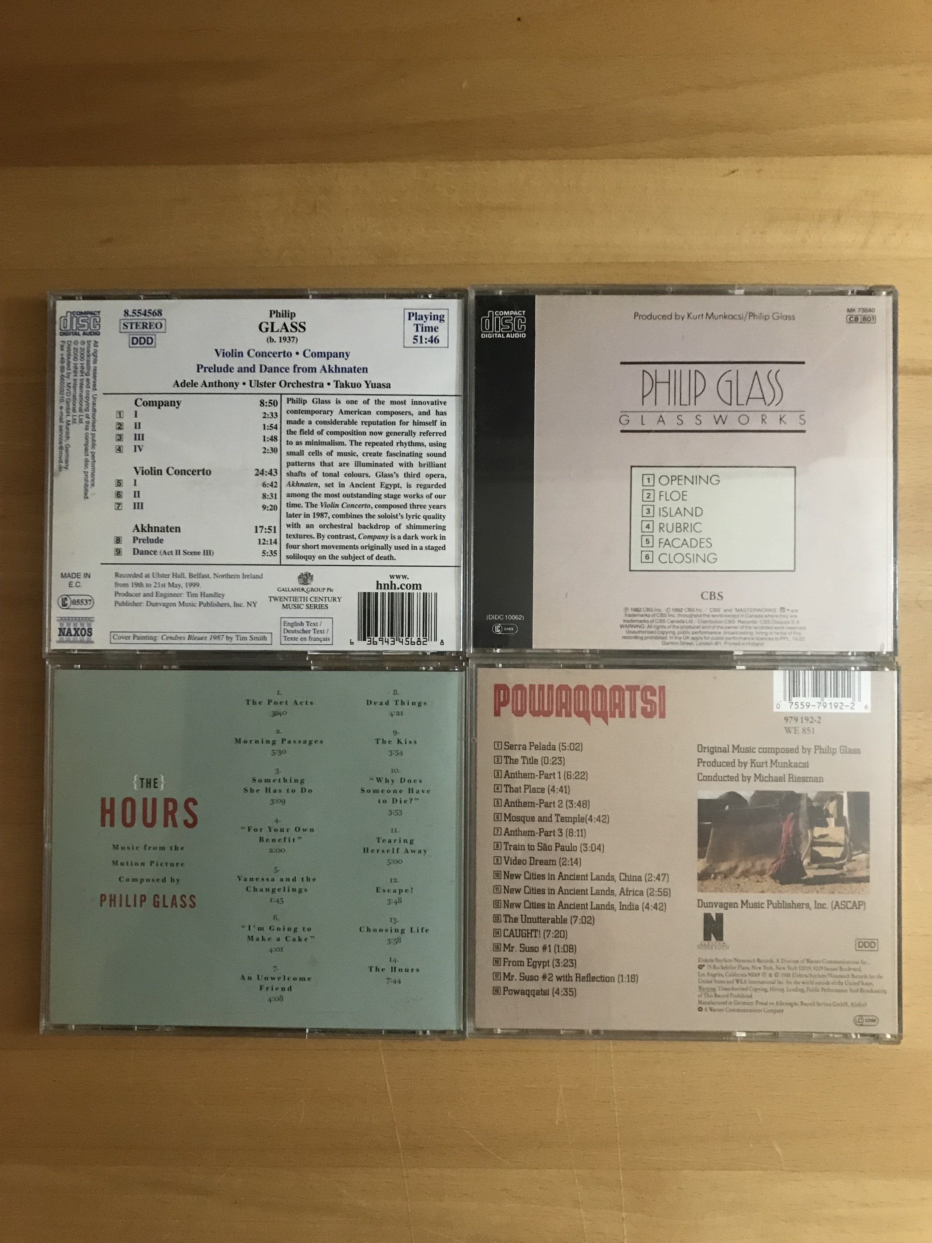 Phillip Glass CDs x 9