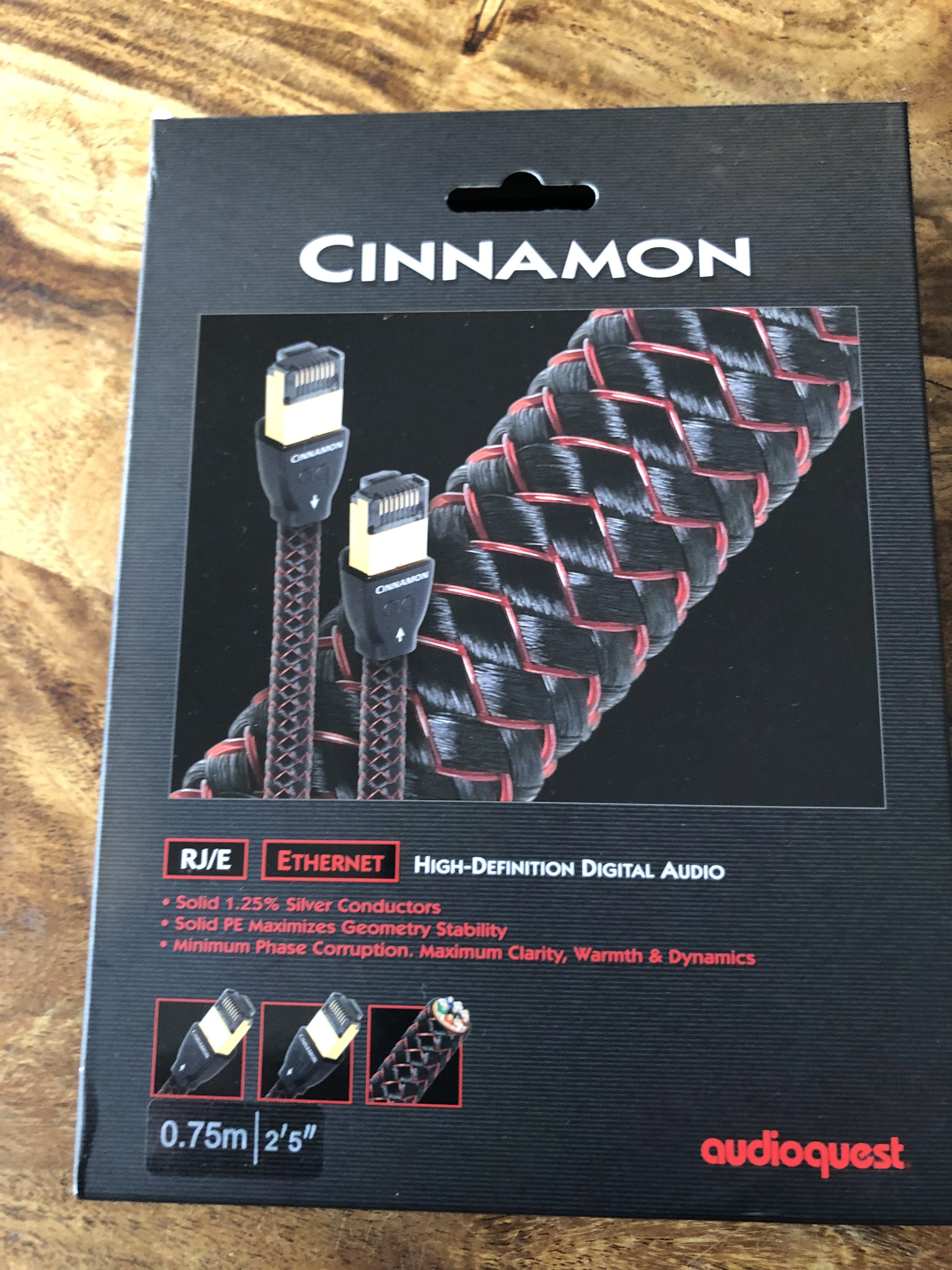 Audioquest Cinnamon Cat7 Ethernet Cable .75 Metre