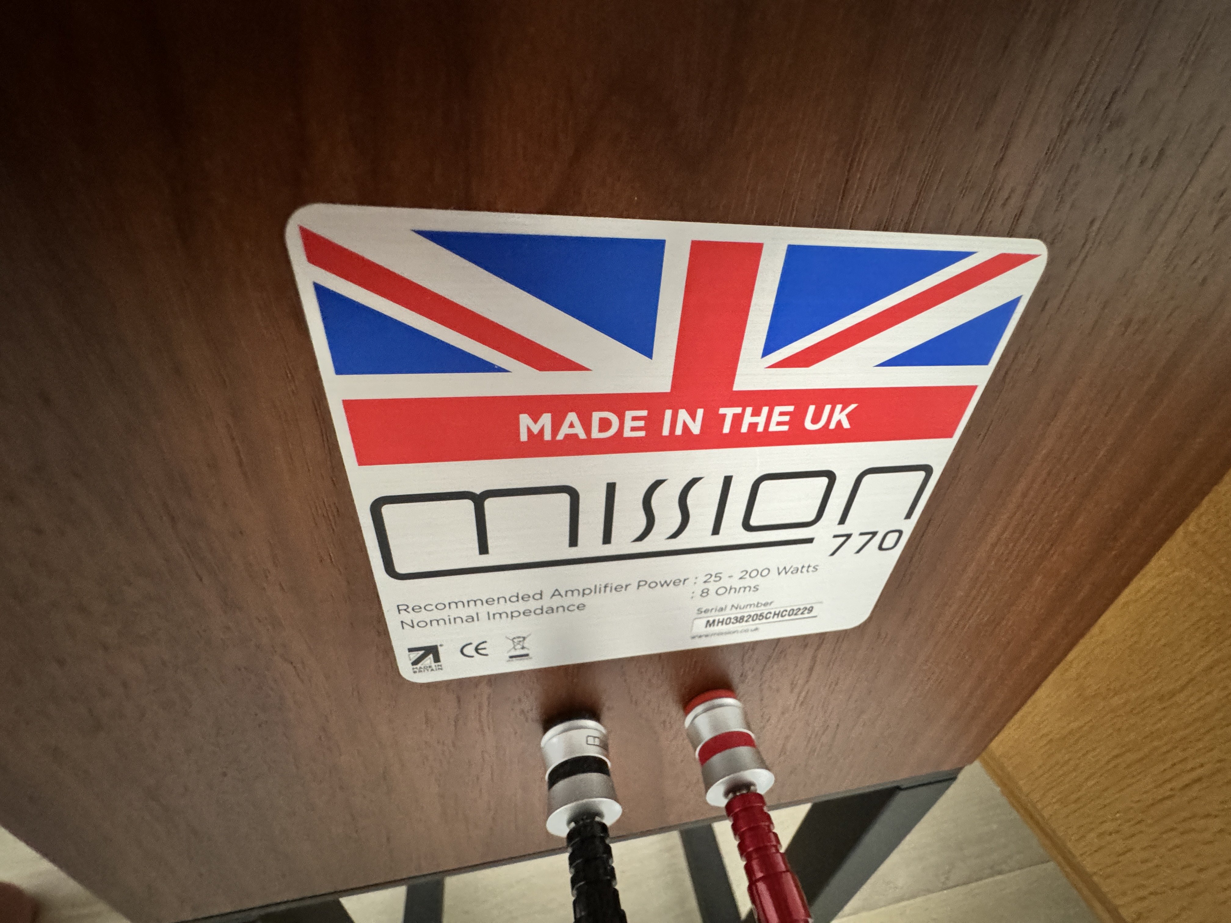 Mission 770 Speakers (Walnut) with Stands