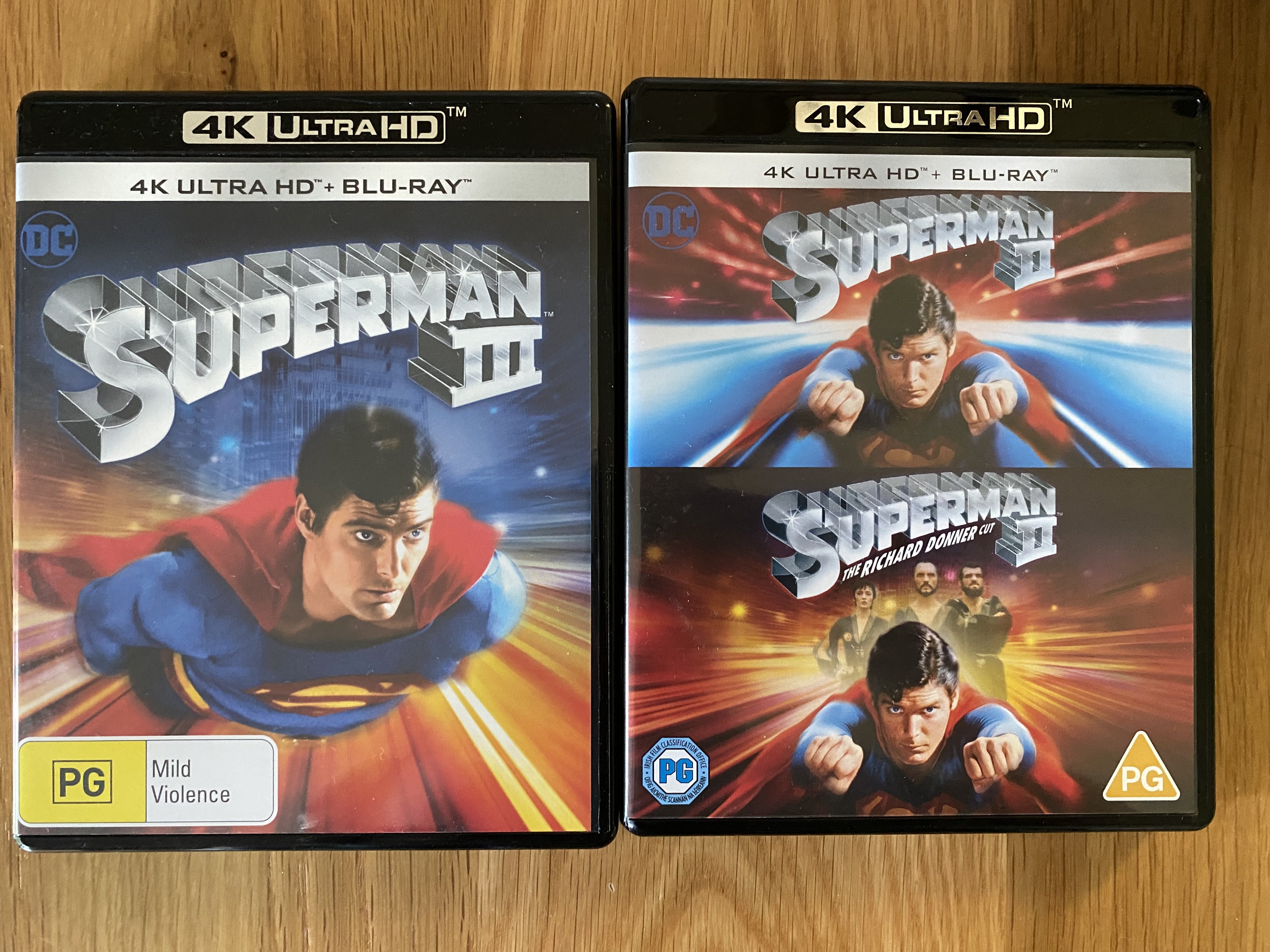 Superman II (+Donner cut) / Superman III 4K UHD Blur Ray