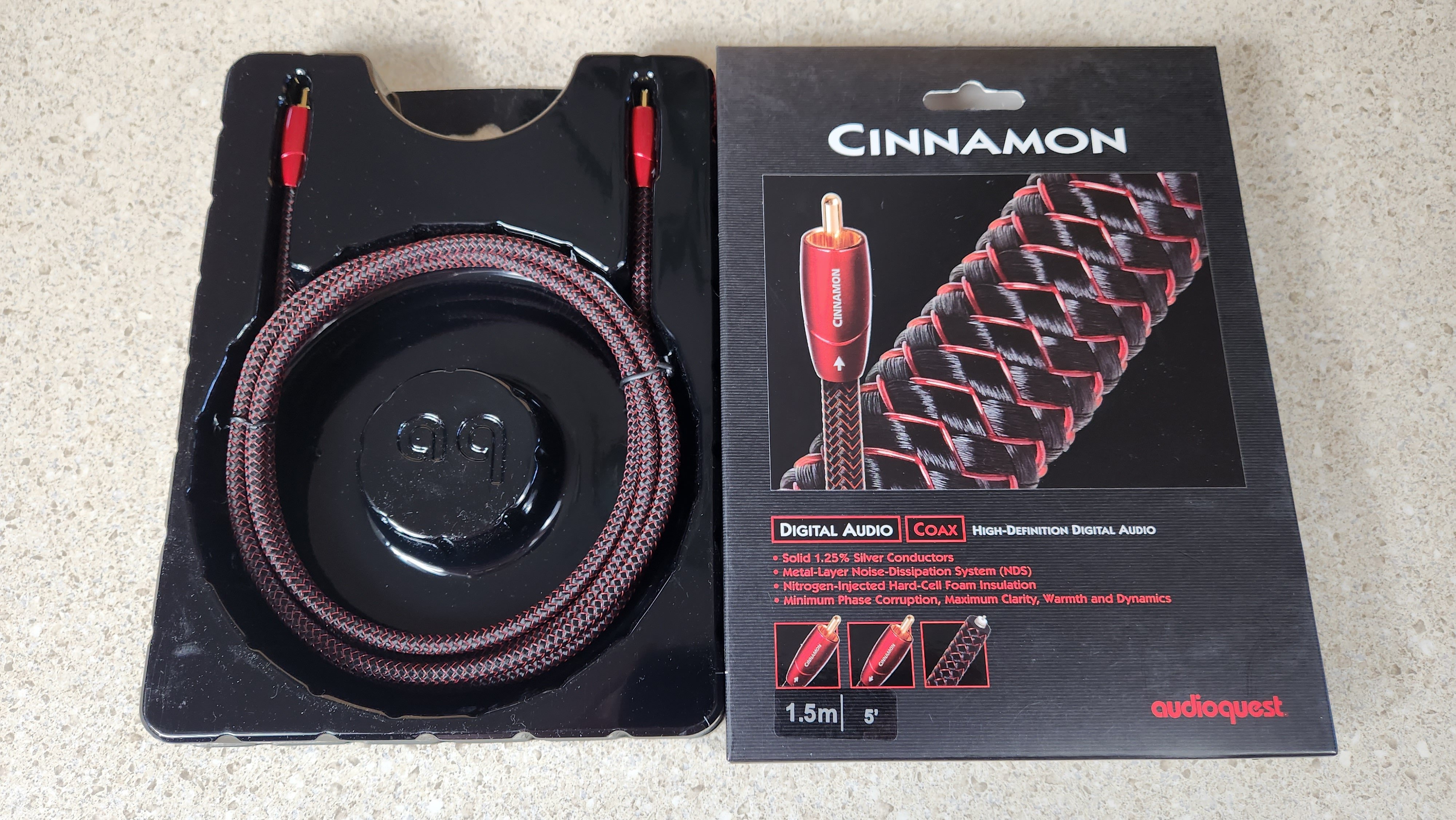 AudioQuest Cinnamon 1.5m Coaxial Cable ﻿ HiFi and Cinema Cables