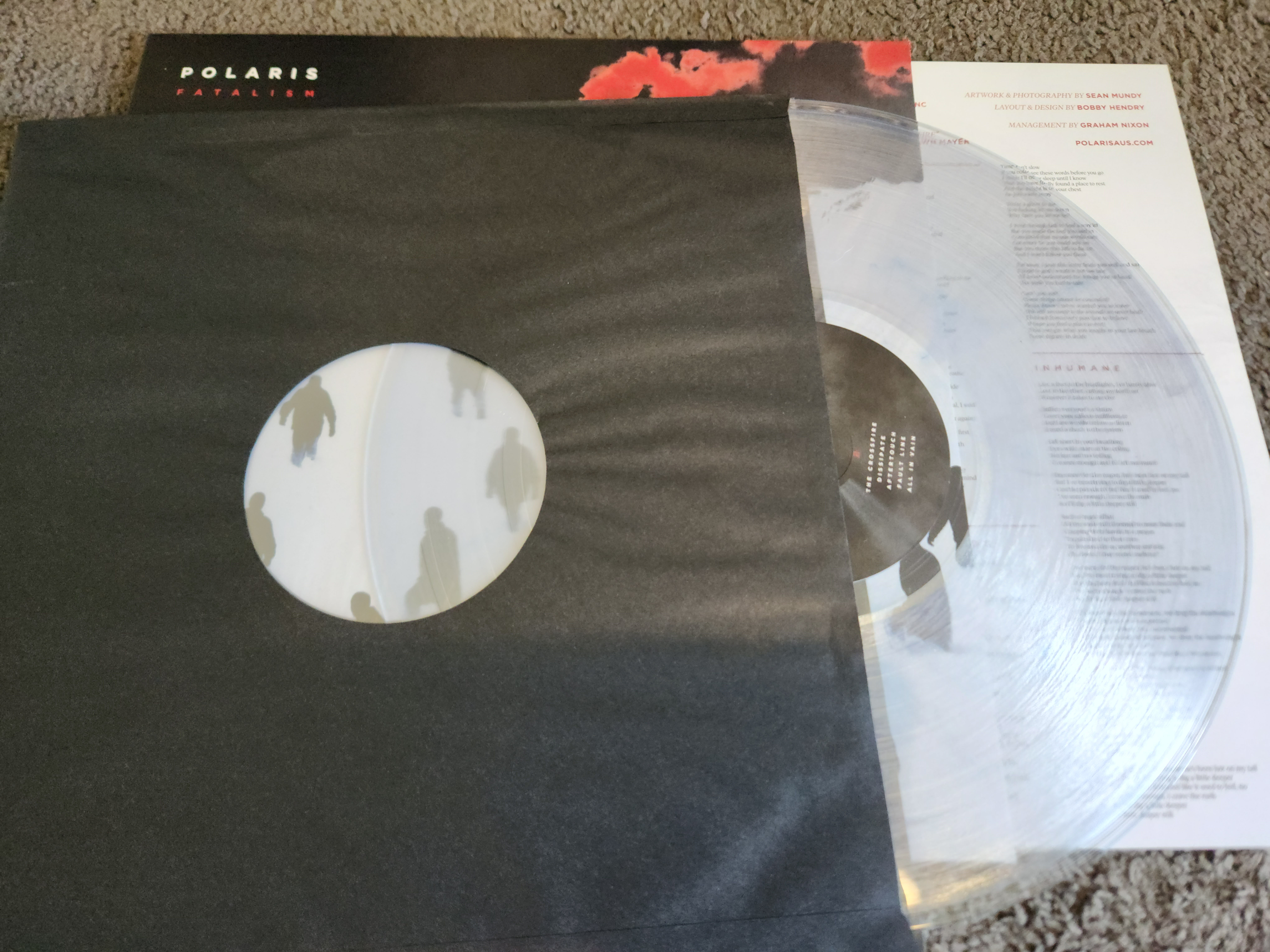 FS: POLARIS - FATALISM LP - LIMITED CLEAR VINYL