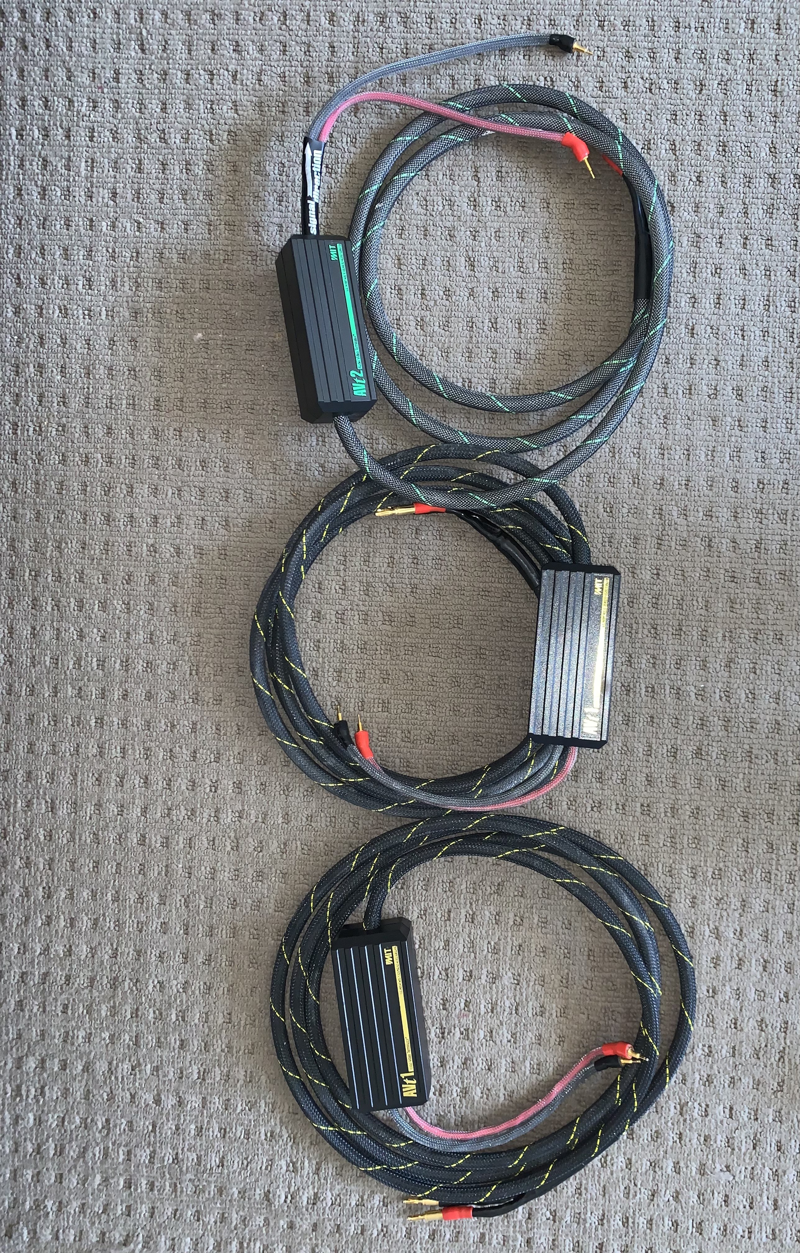 SOLD ELSEWHERE: MIT AVt1, AVt2 Speaker & AVt1 RCA Cables - Hi-Fi
