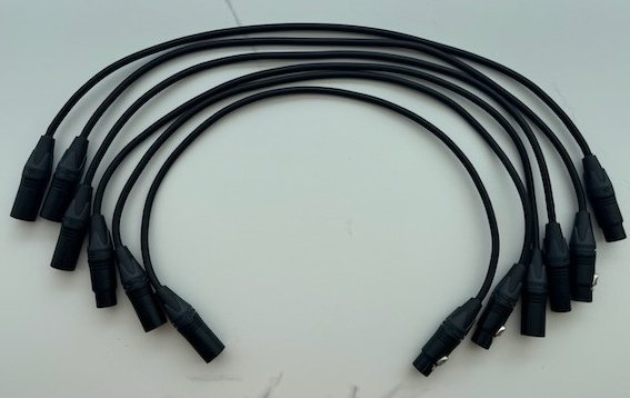 XLR Cable 0.5m 3 pair - Mogami 2534 and Neutrik Connectors