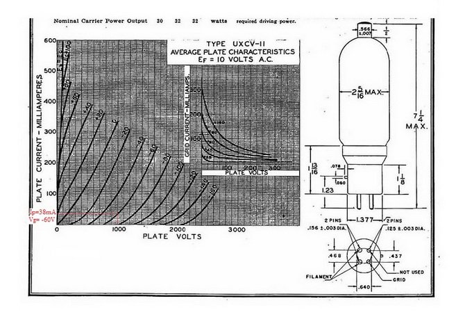 United Electronics UX-CV11 75W Triode NOS Qty 4