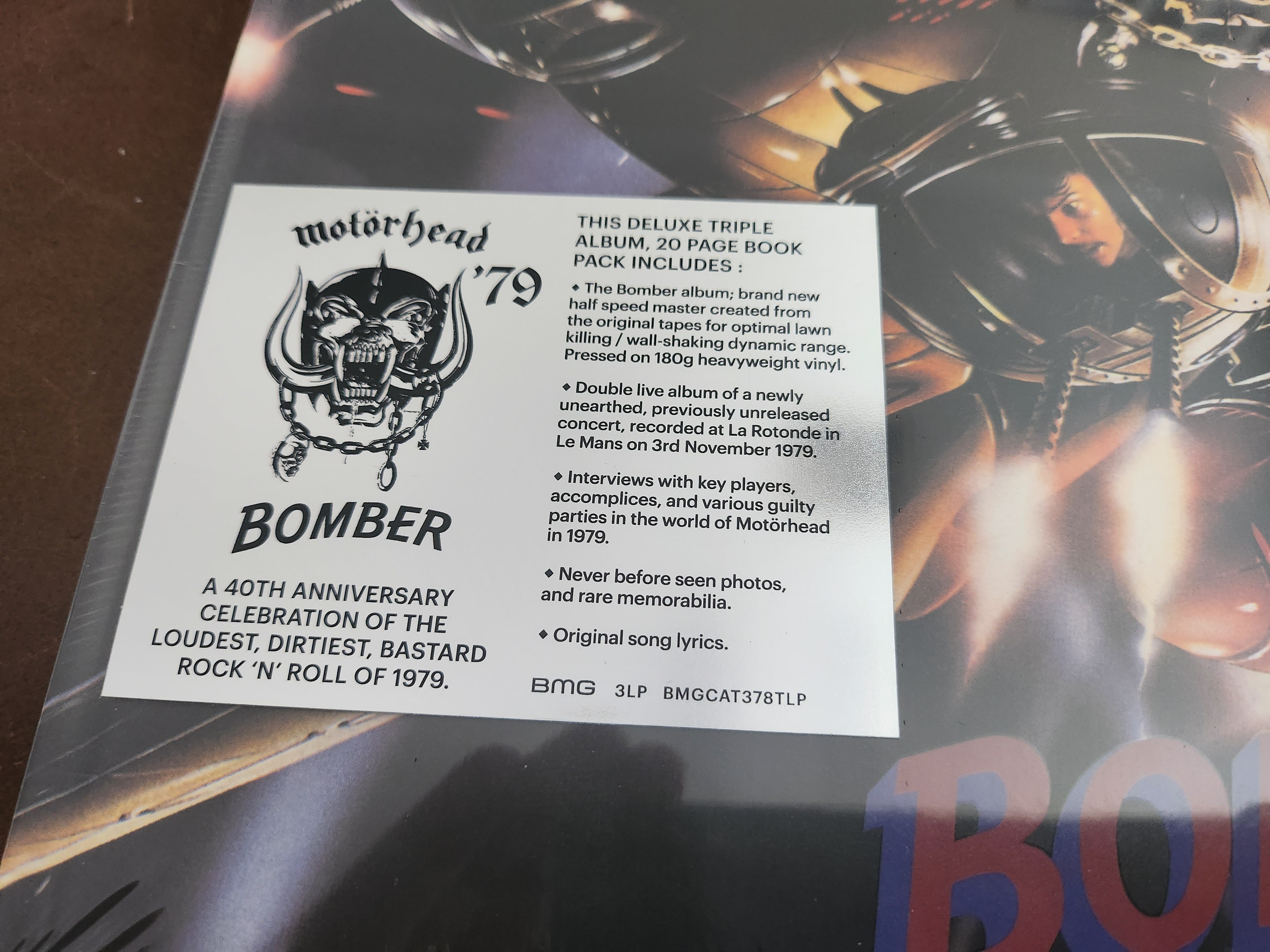 洋楽 Bomber (40th Anniversary Edition) 3LP Motorhead Bomber 40th Anniversary 3LP 180g Black Vinyl NEW