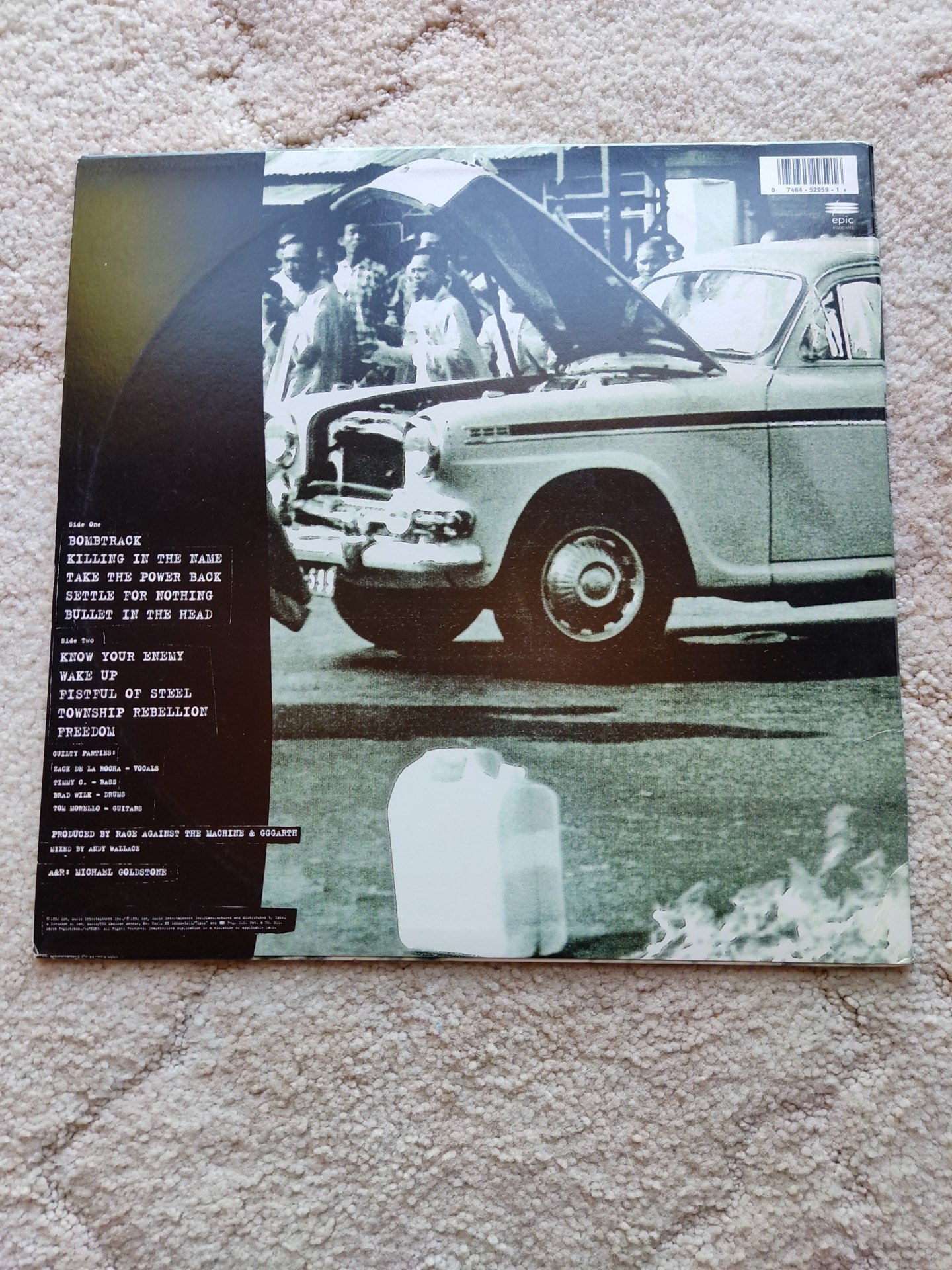 Rage Against the Machine LPレコード USオリジナル Rage Against The Machine - Rage Against The Machine LP USA