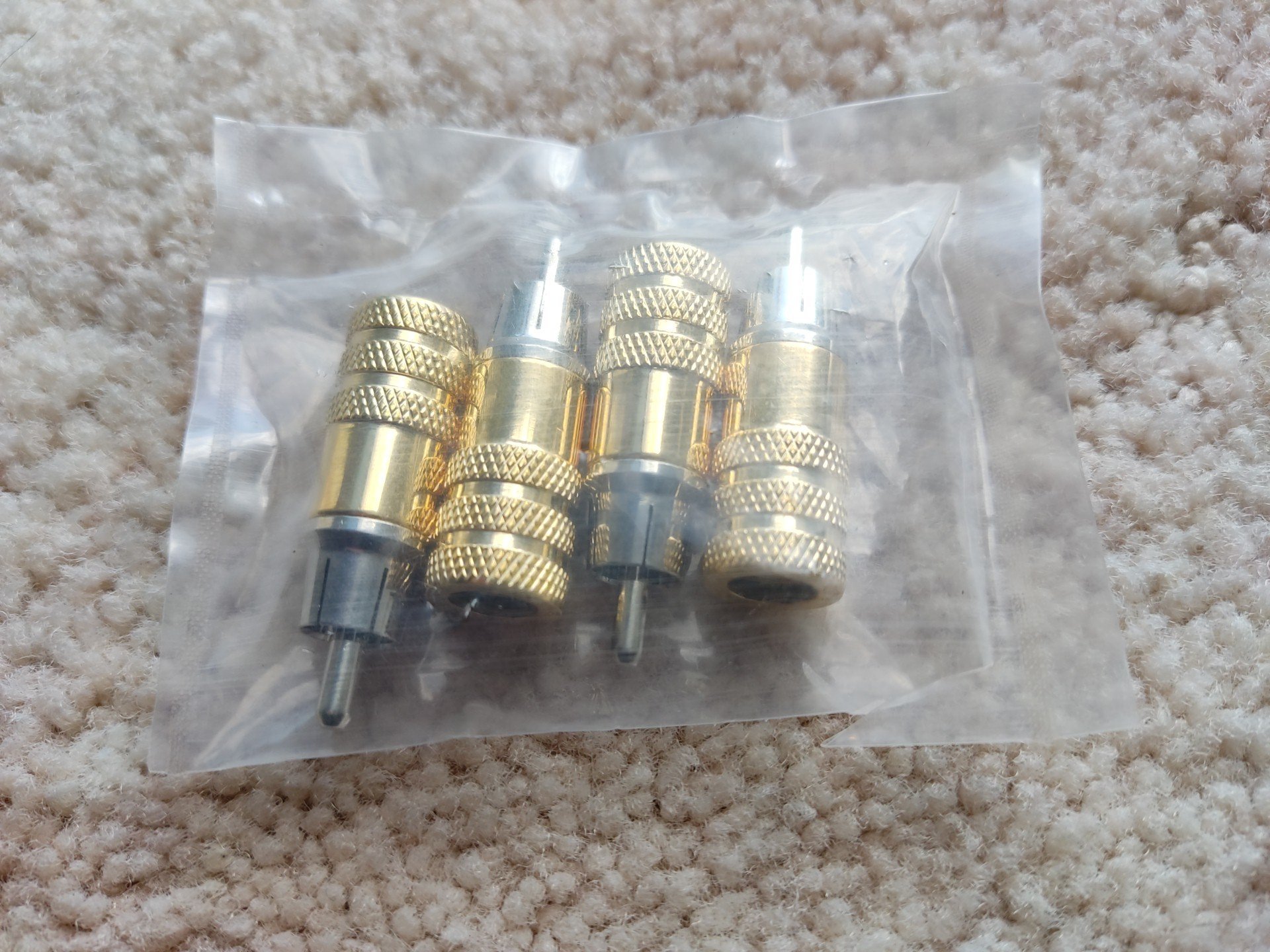 Cardas GRCM Male RCA Connectors x 4 - large opening