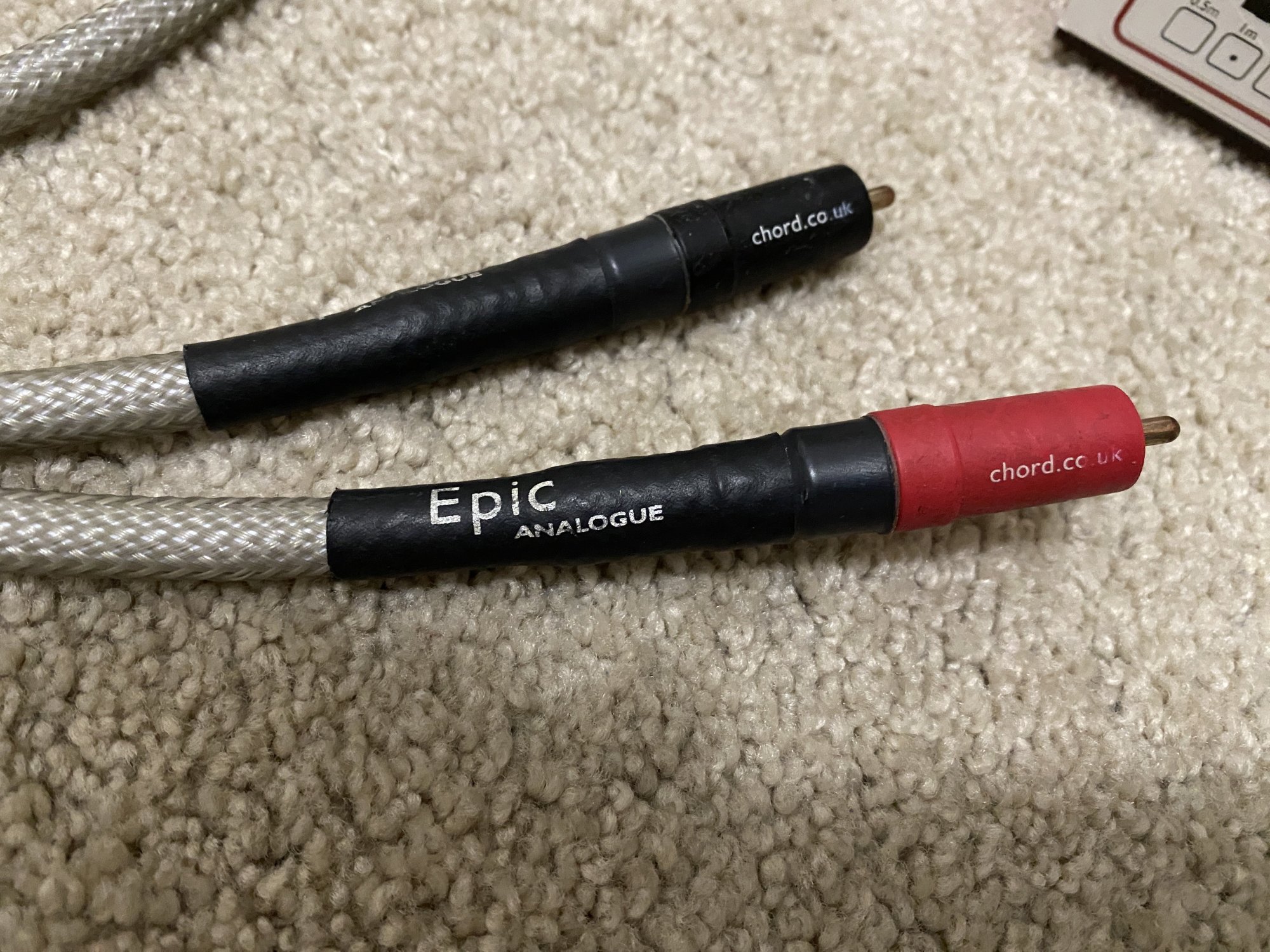 Chord Epic RCA interconnect 1M ﻿ HiFi and Cinema Cables & Accessories