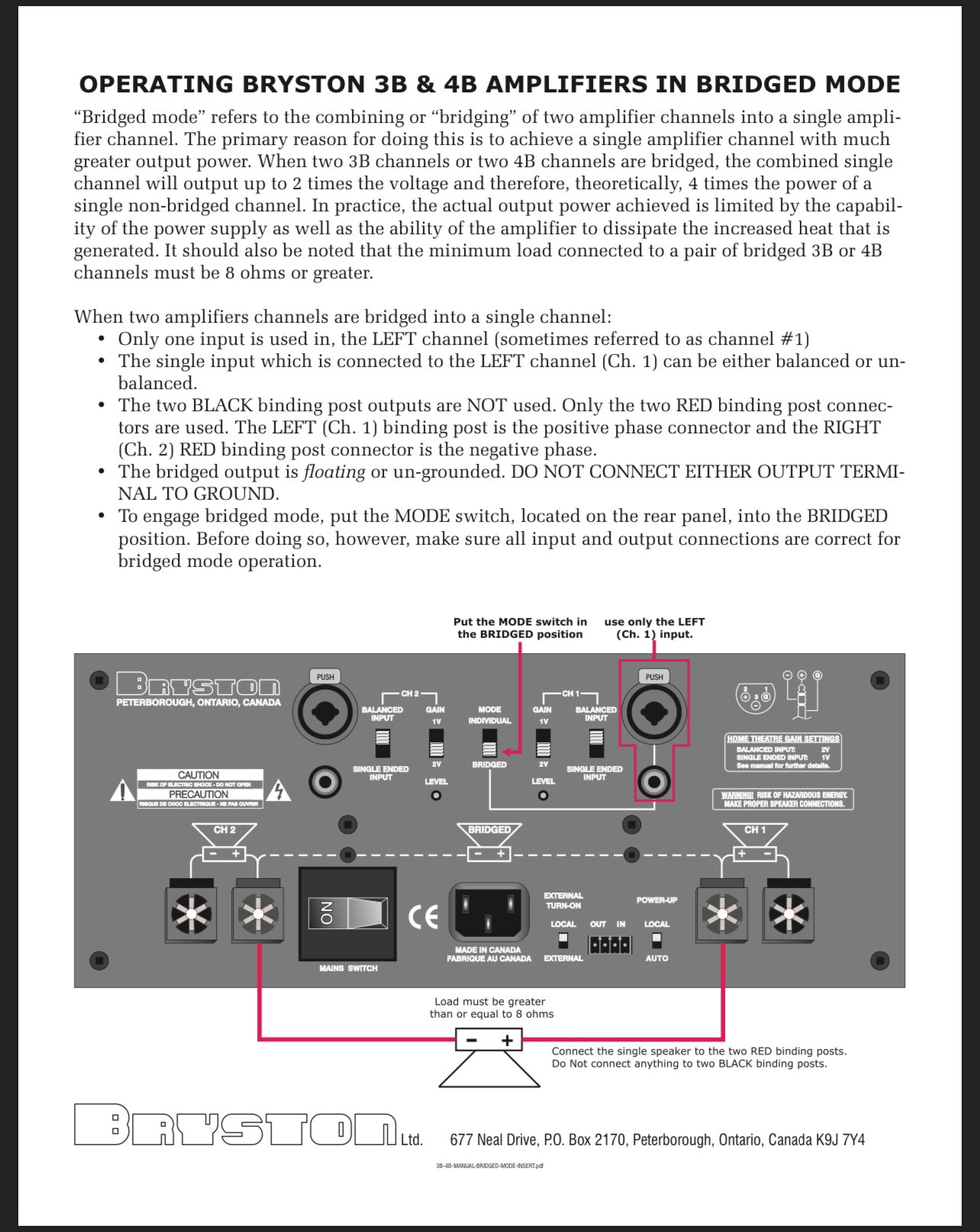 Bryston 4B SST PRO #A Power Amplifier