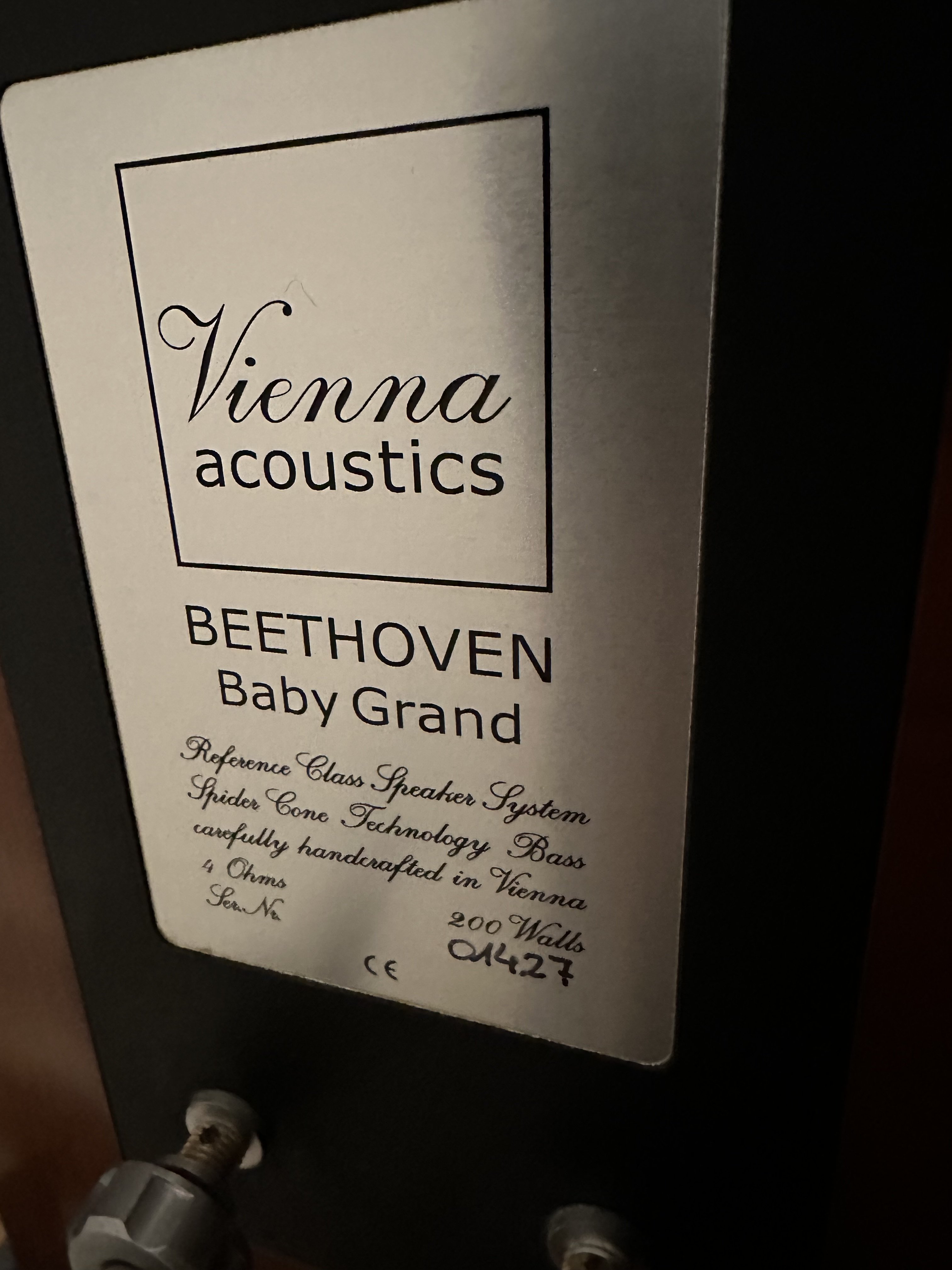 Vienna Acoustic Beethoven Baby Grand Speakers.