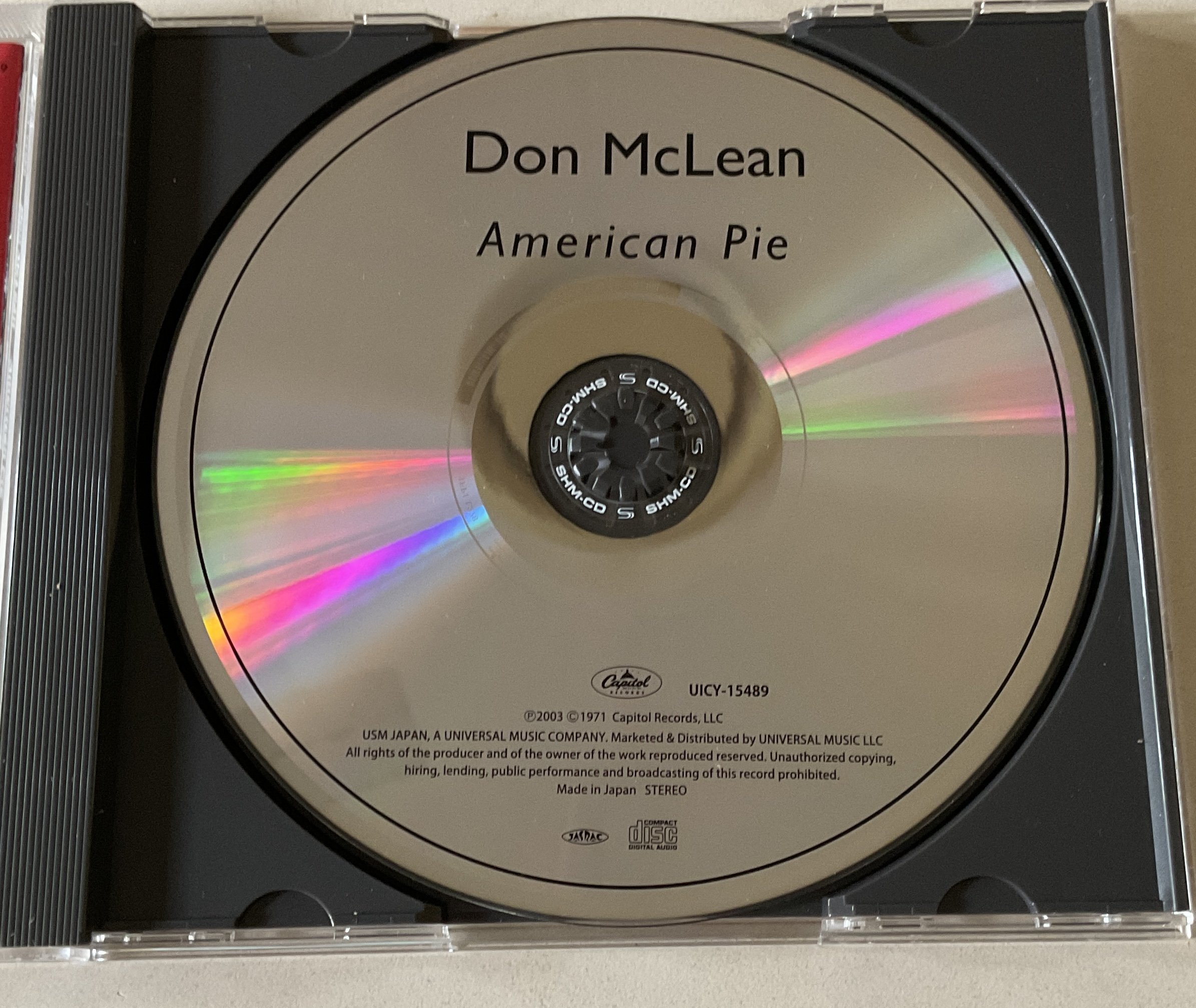 Don McLean "AMERICAN PIE" SHM-CD (Japan)