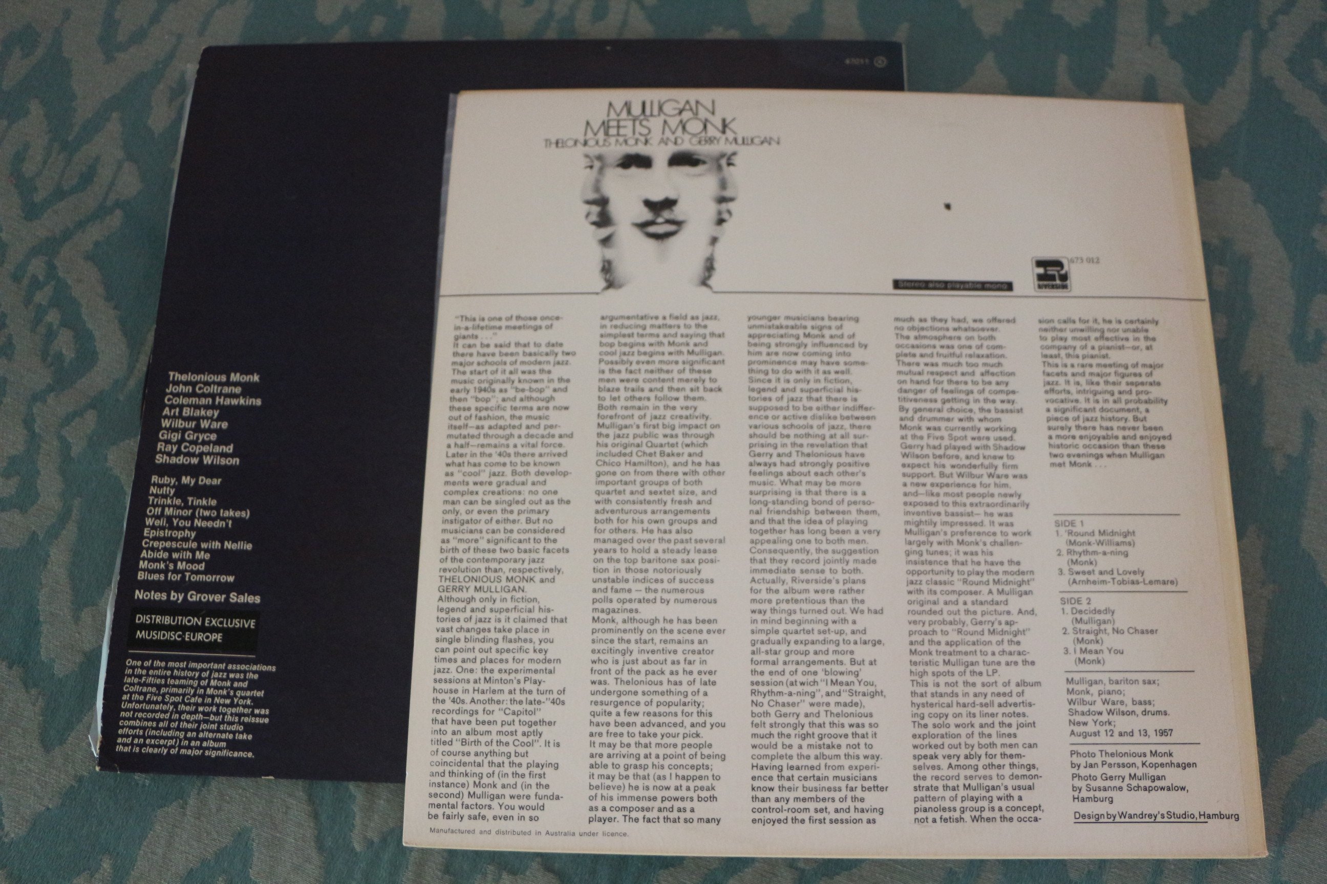 Monk, Coltrane, Mulligan Vinyl